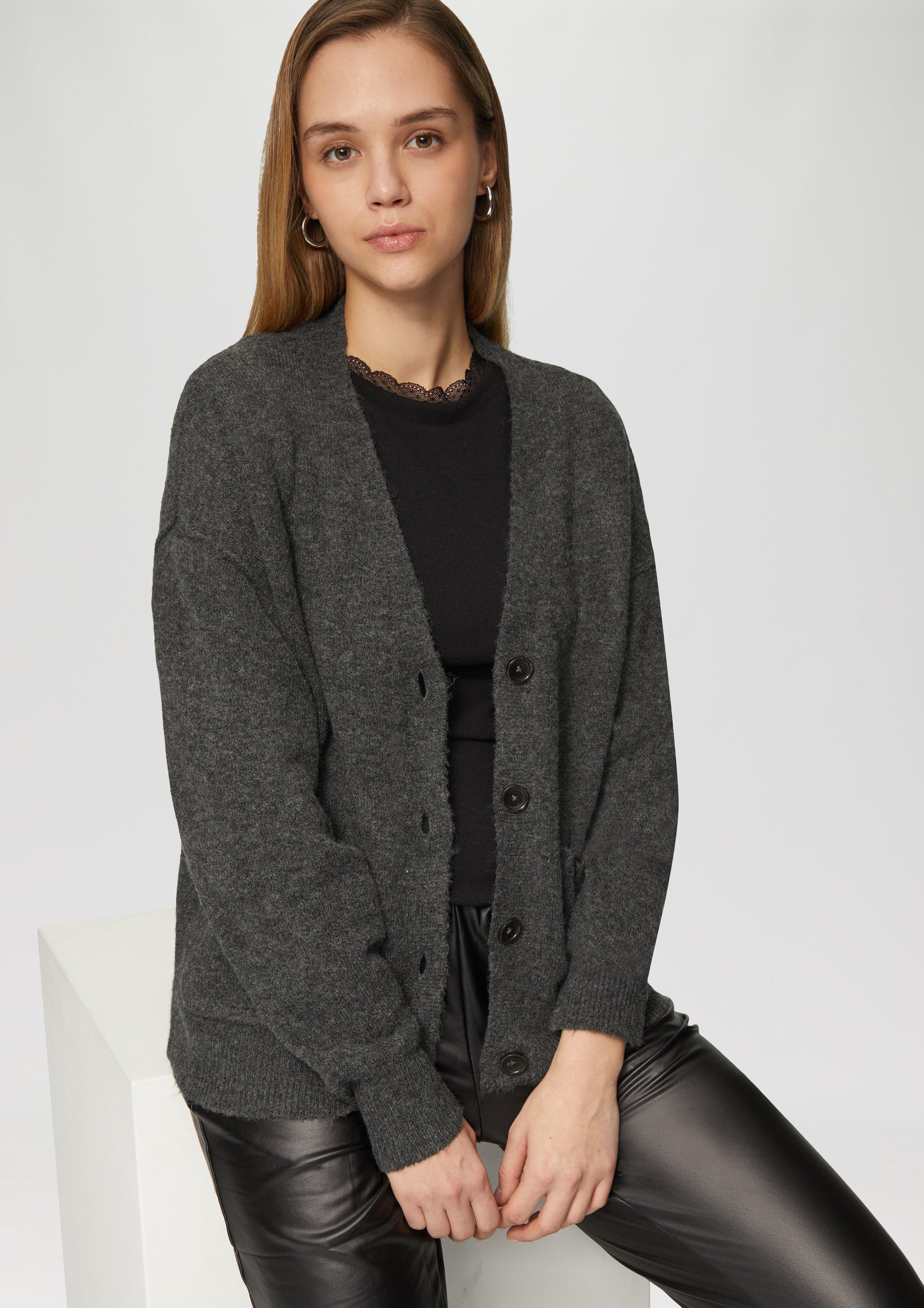 QS Funktionsjacke Flauschiger Cardigan mit Knöpfen günstig online kaufen
