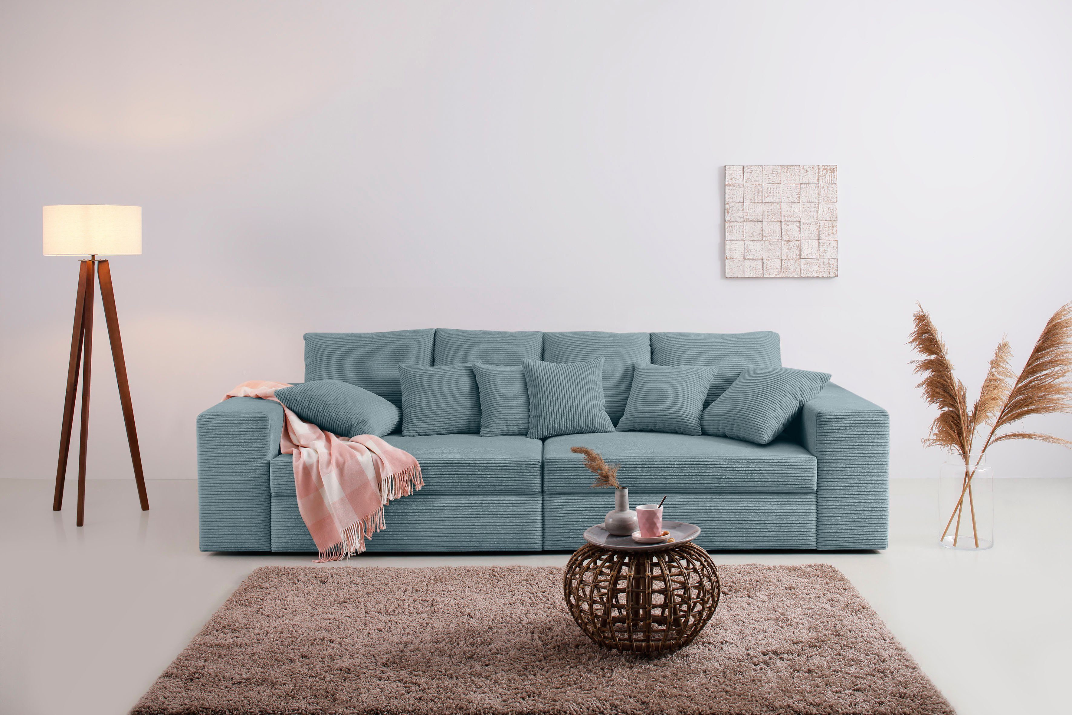 Mr. Couch Big-Sofa »Corona«, wahlweise mit Kaltschaum (140kg  Belastung/Sitz) und Bettfunktion