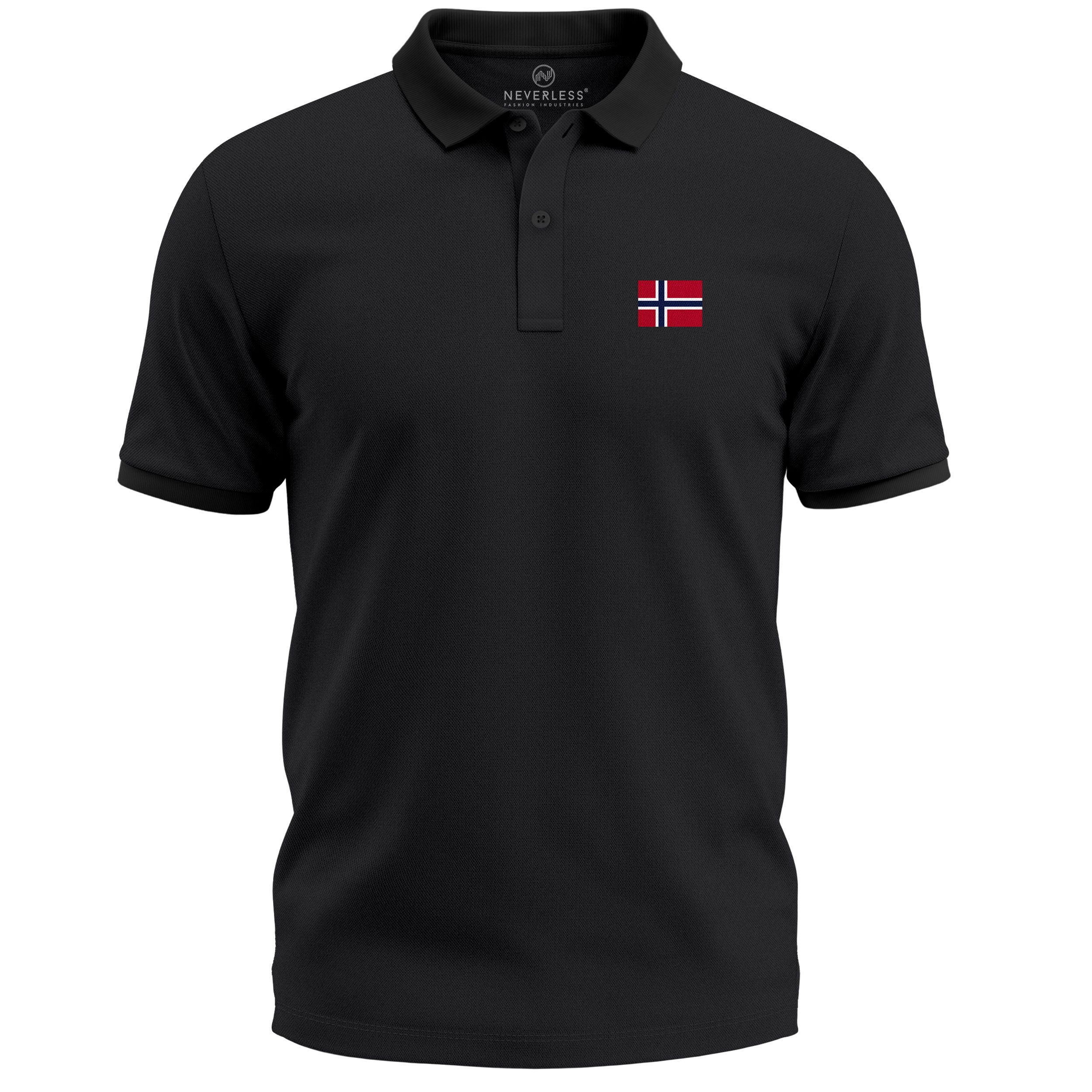 Neverless Poloshirt Poloshirt Herren mit Aufdruck– Kurzarm Polo Sommer Casu günstig online kaufen