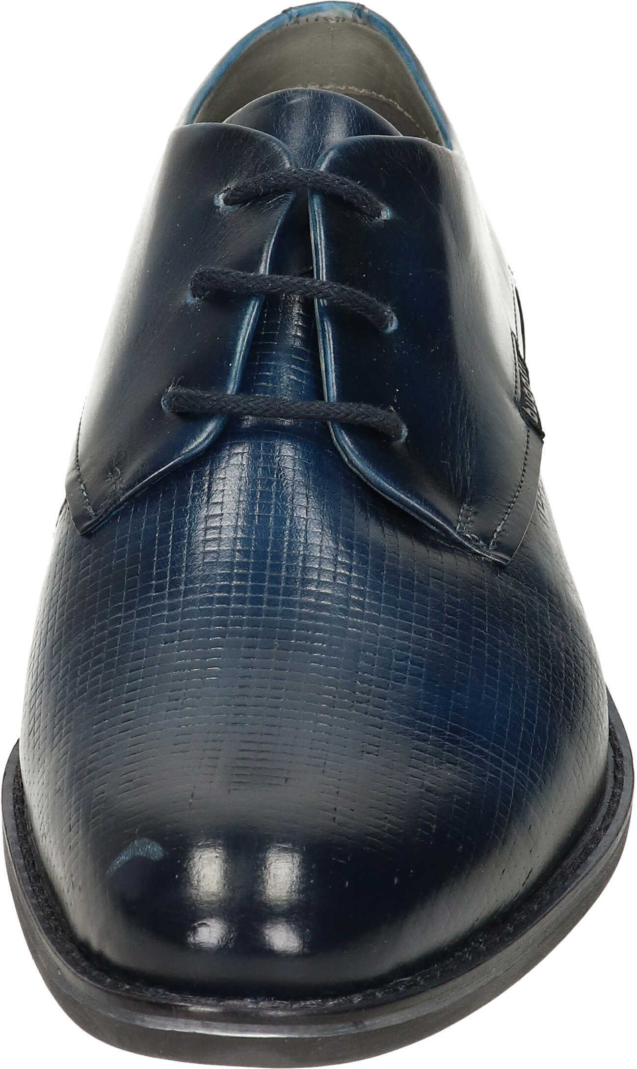 bugatti Schnürer Schnürschuh aus echtem Leder blau