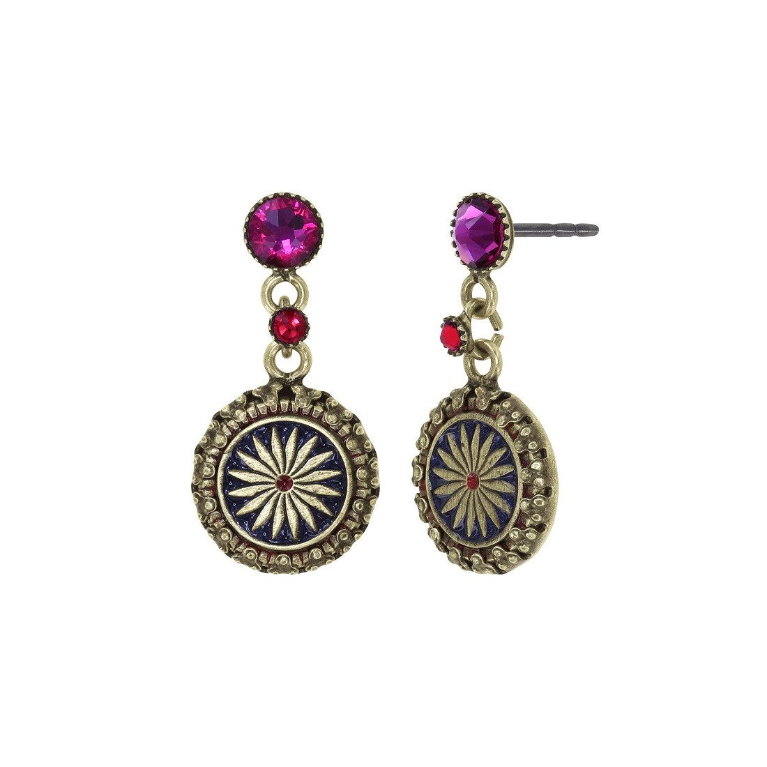 KONPLOTT Paar Ohrstecker Konplott: pendelnde Ohrstecker Medallion Glam