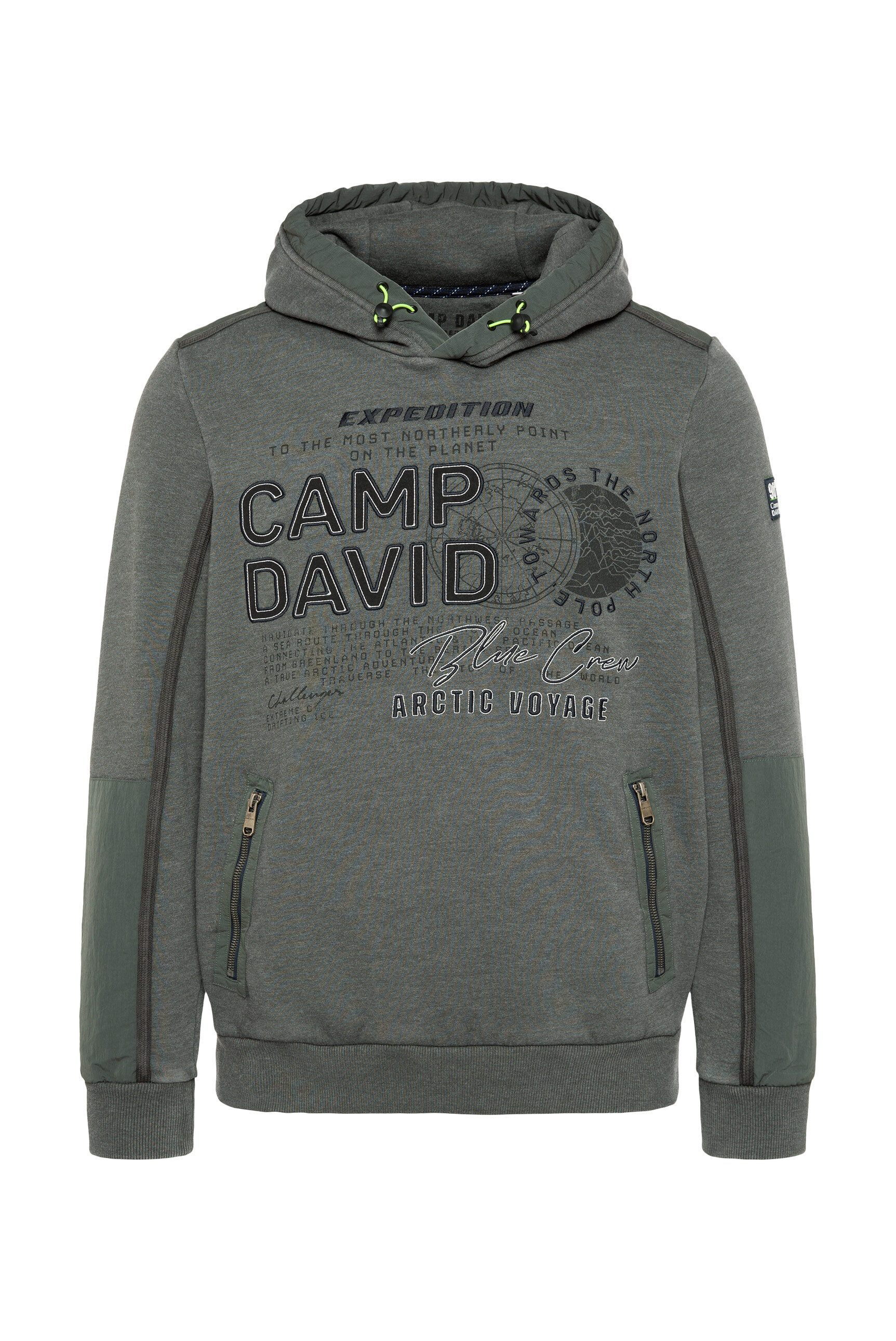 CAMP DAVID Kapuzensweatshirt mit Reißverschluss-Taschen günstig online kaufen
