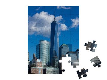 puzzleYOU Puzzle Skyline von Lower Manhattan in New York City, 48 Puzzleteile, puzzleYOU-Kollektionen One World Trade Center