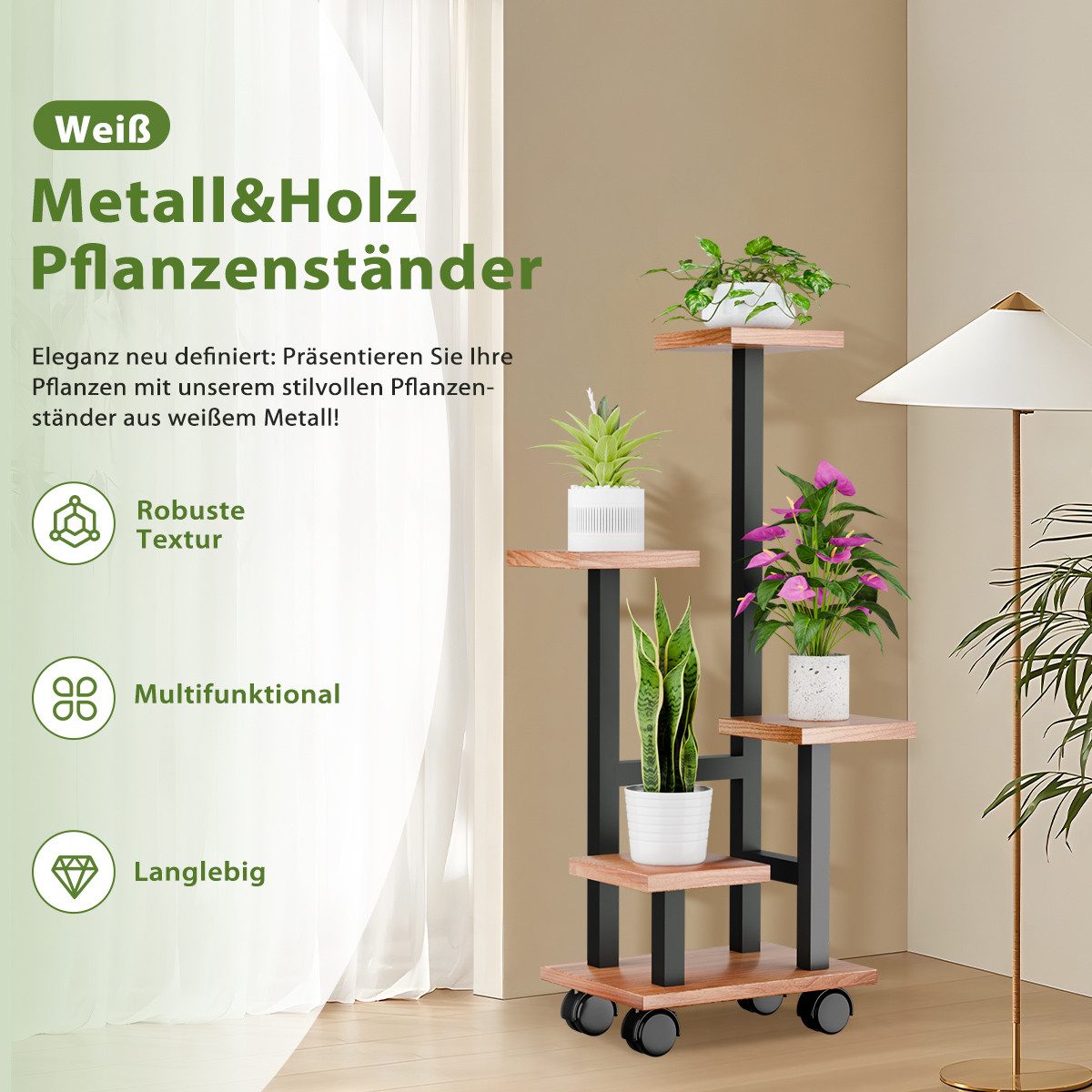 Simloveve Blumenständer Pflanzenständer aus Holz und günstig online kaufen