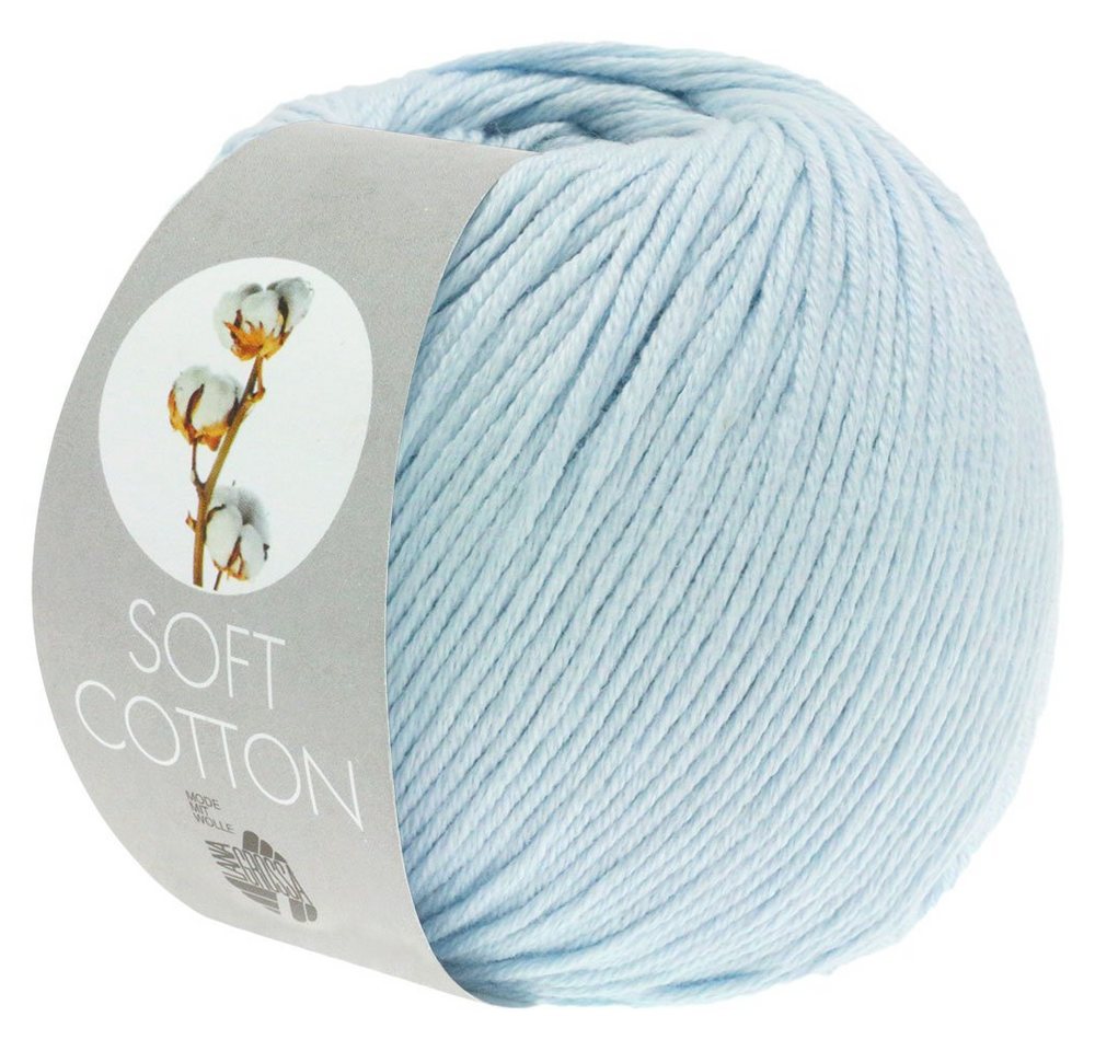 LANA GROSSA SOFT COTTON Häkelwolle, 140 m (weiches, vielseitiges Garn für höchsten Tragekomfort), 50 g