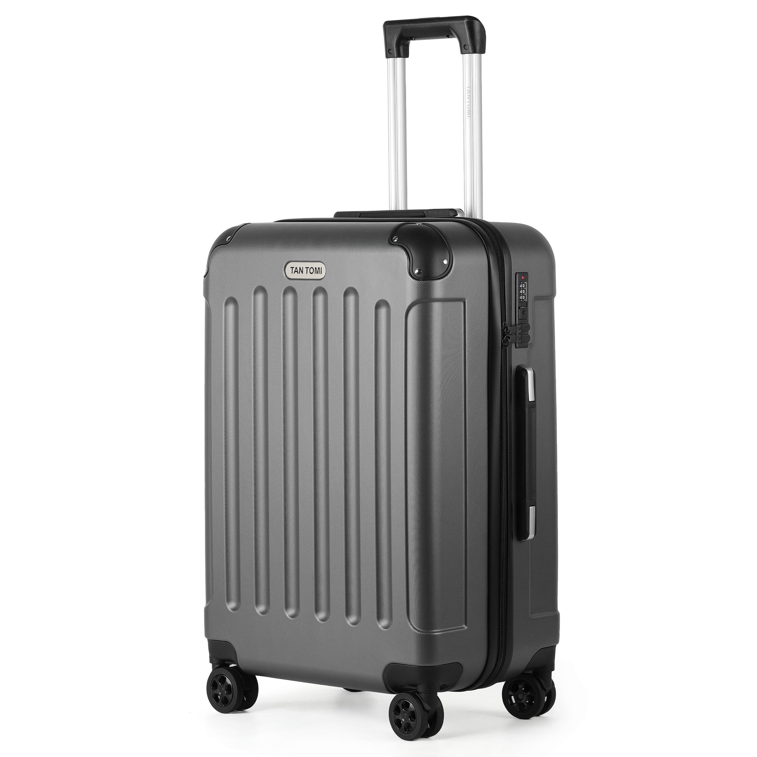 TAN.TOMI Hartschalen-Trolley ABS Handgepäck Koffer Rollkoffer Reisekoffer Hartschalenkoffer, Reisetrolley Leicht mit 4 Rollen 360° Große Kapazität Trolley