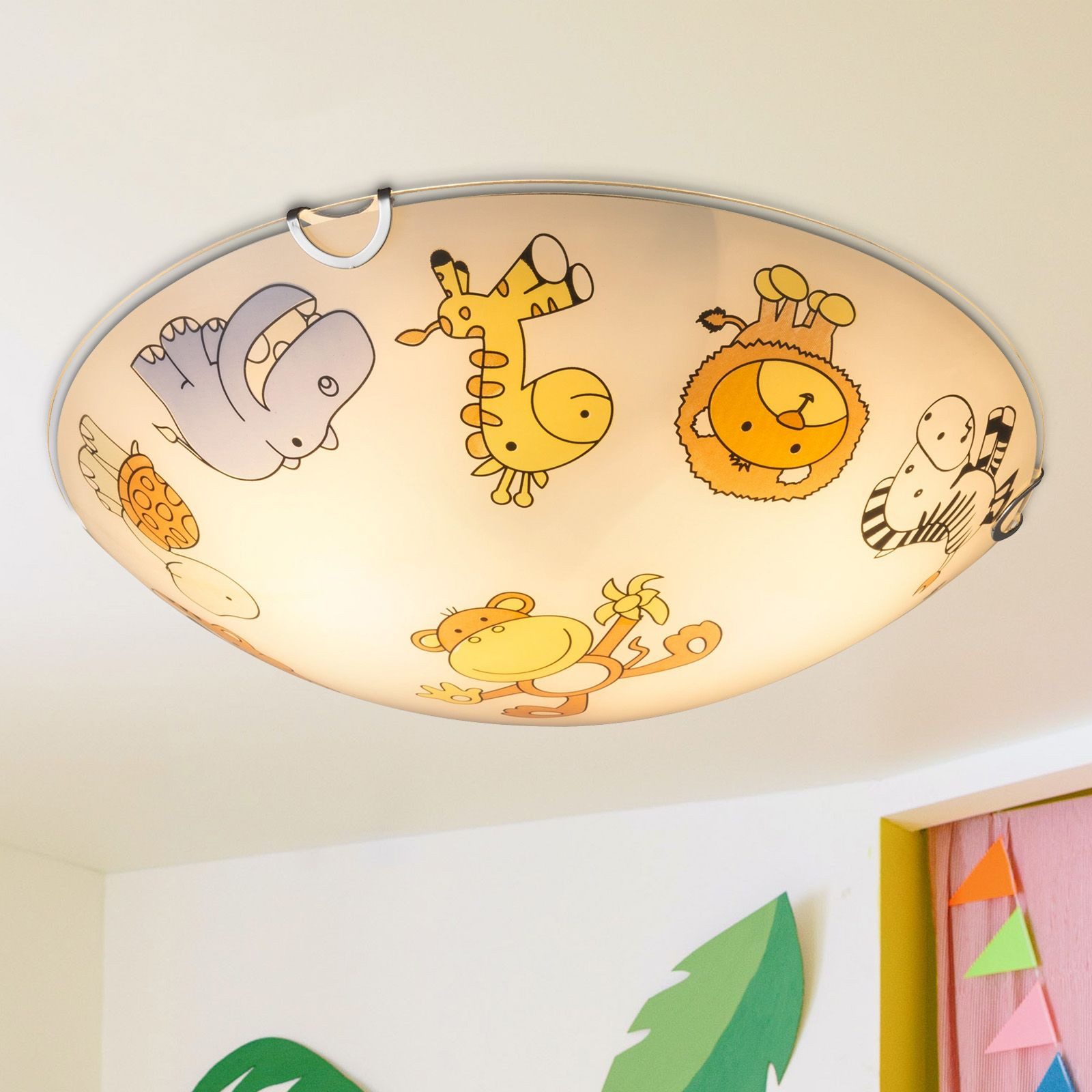 bmf-versand Deckenleuchte Kinderlampe Junge Mädchen Tiere Safari Deckenleuc günstig online kaufen