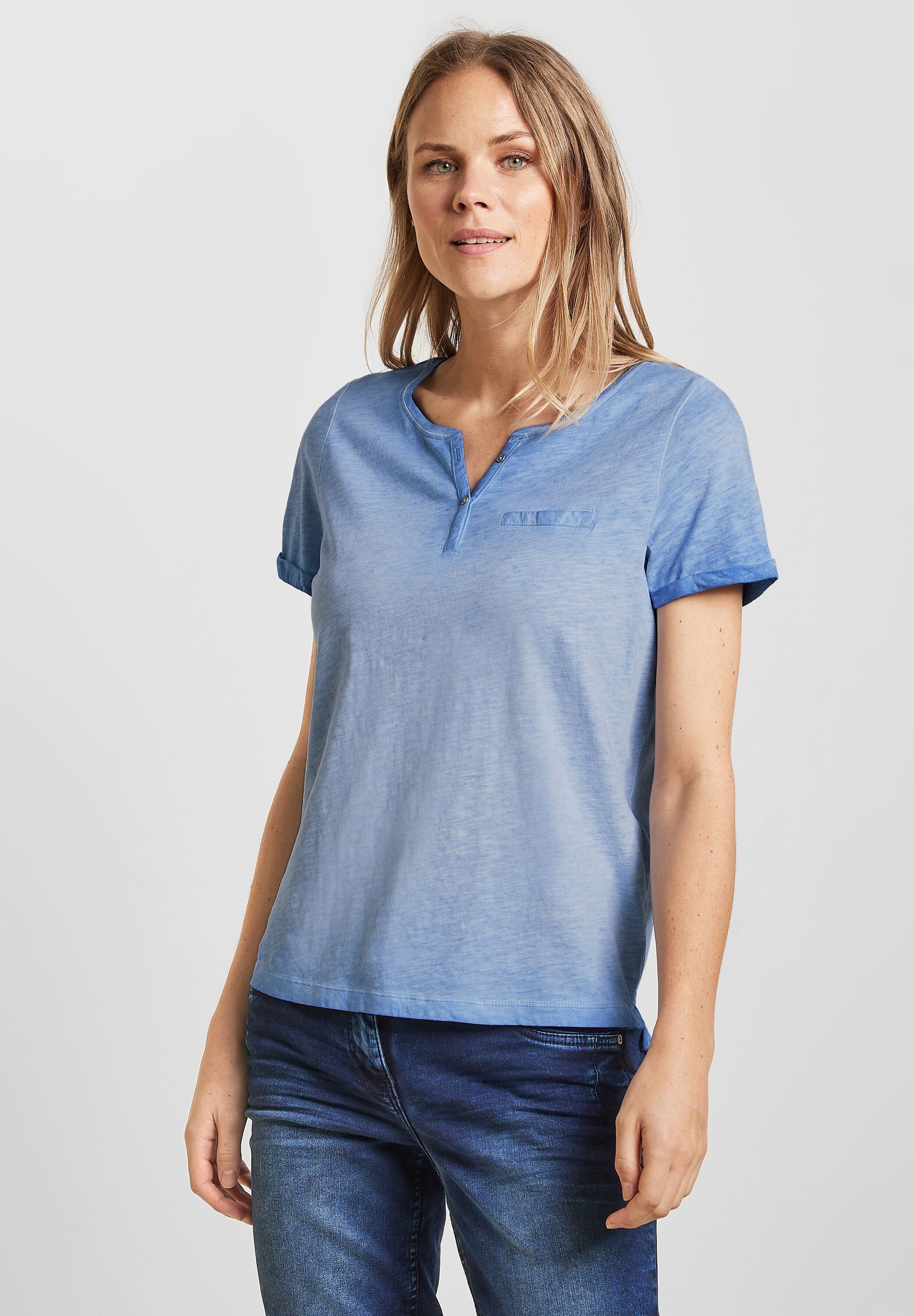 campanula Cecil Blusenshirt blue in Unifarbe