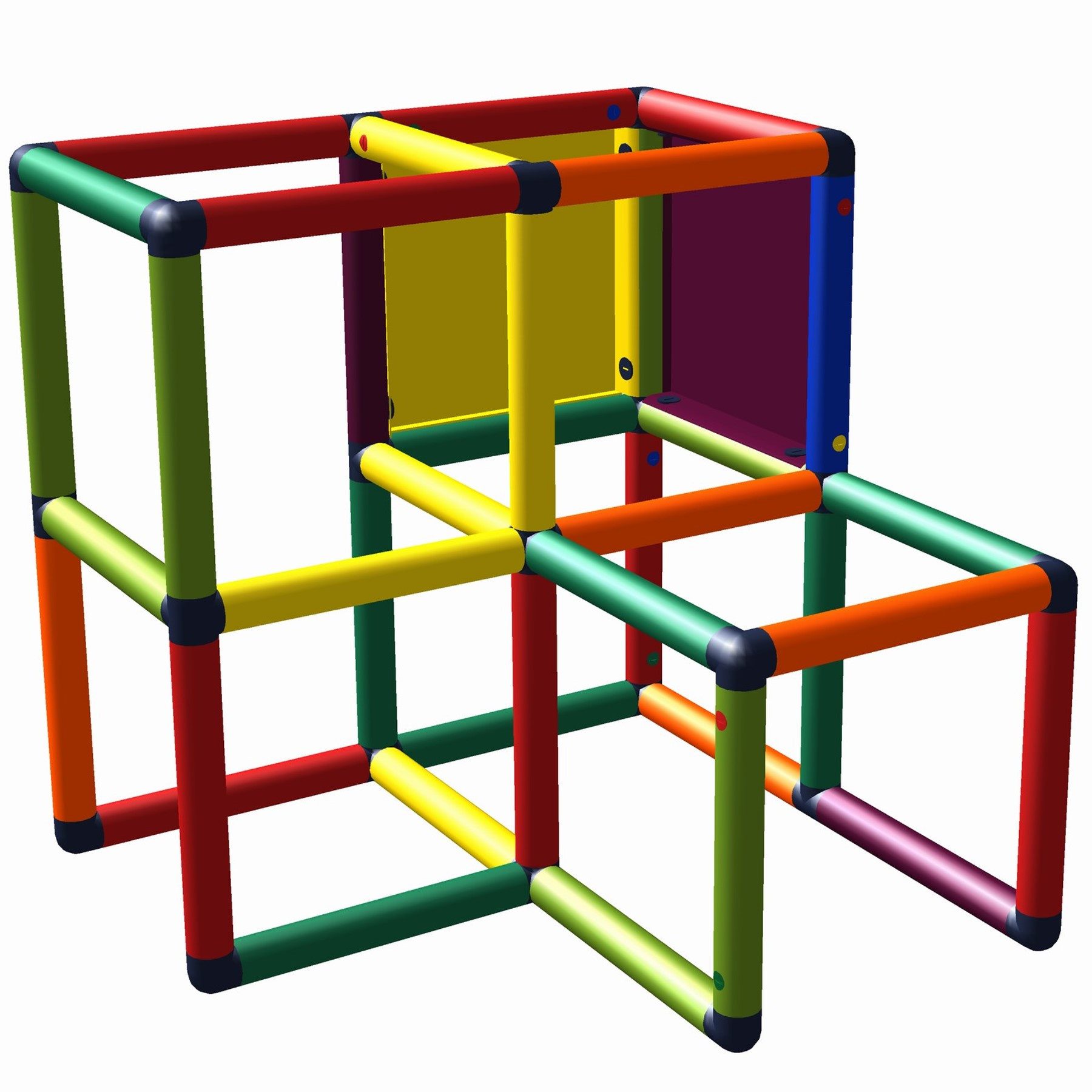 Tube Move And Stic 35cm - Bleu - Pièce De Construction Pour Jeux D'enfants Modulaires