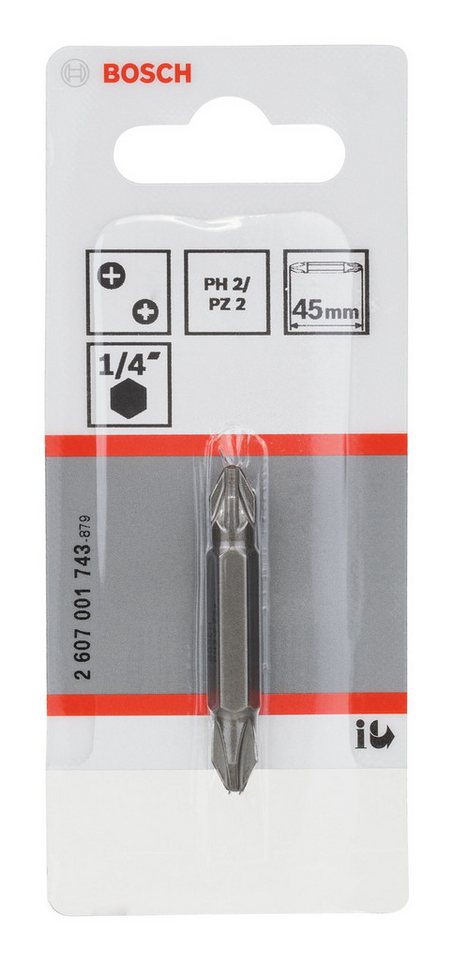 Thumbnail - BOSCH Kreuzschlitz-Bit, Doppelklingenbit PH2, PZ2, 45 mm