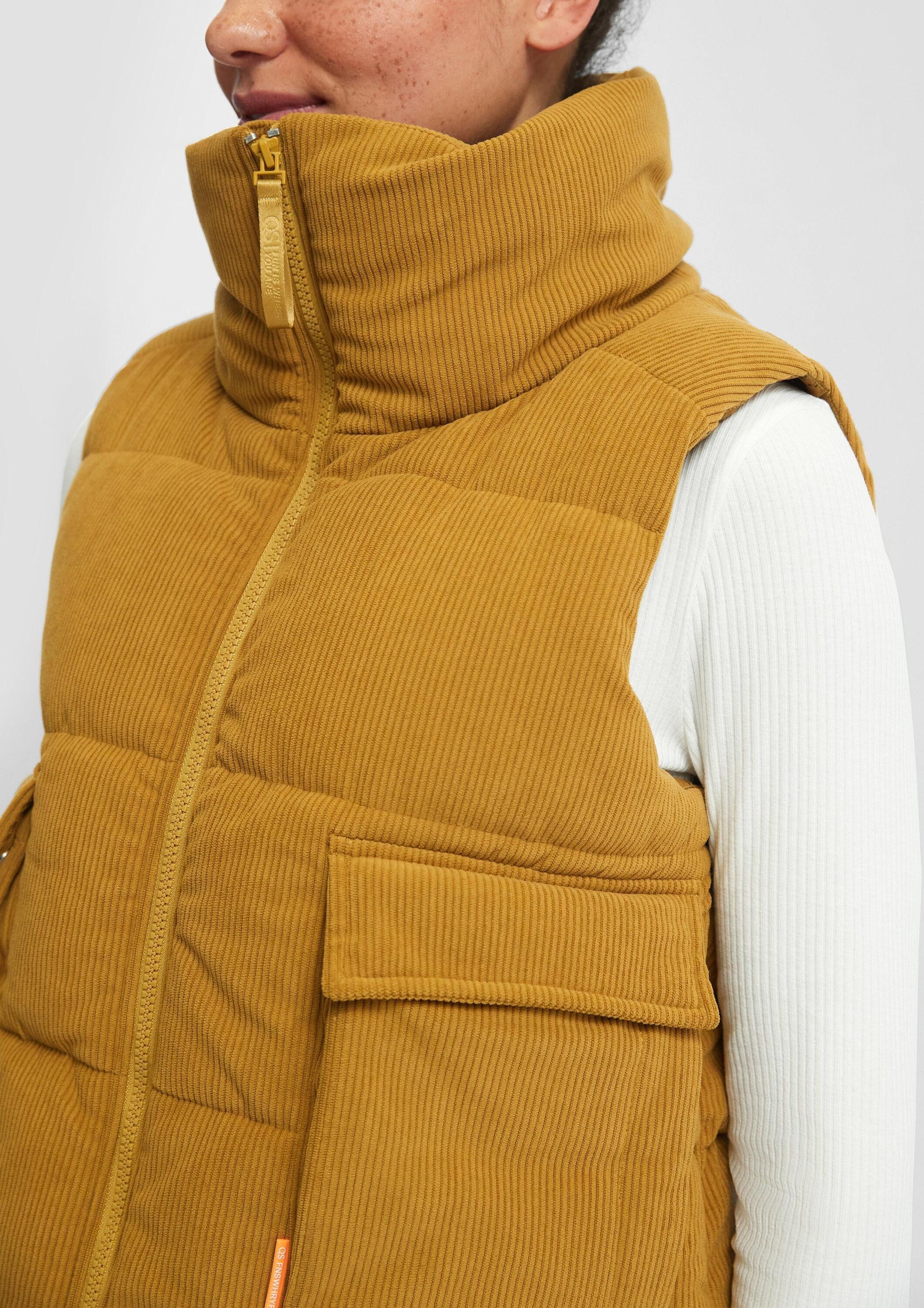 QS Outdoorjacke Outdoor-Weste Outdoor-Weste aus Cord