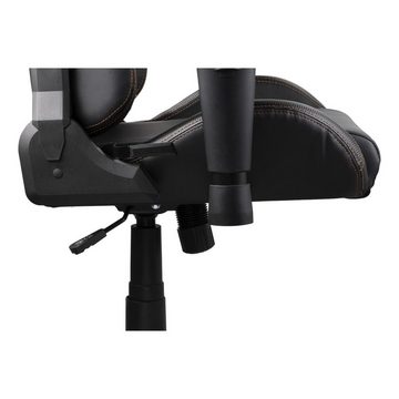 DELTACO Gaming-Stuhl Leder Optik Gaming Stuhl DC310 höhenverstellbar Nackenkissen (kein Set), Kissen für Kniebeugen u. Kopfstützen, inkl. 5 Jahre Herstellergarantie