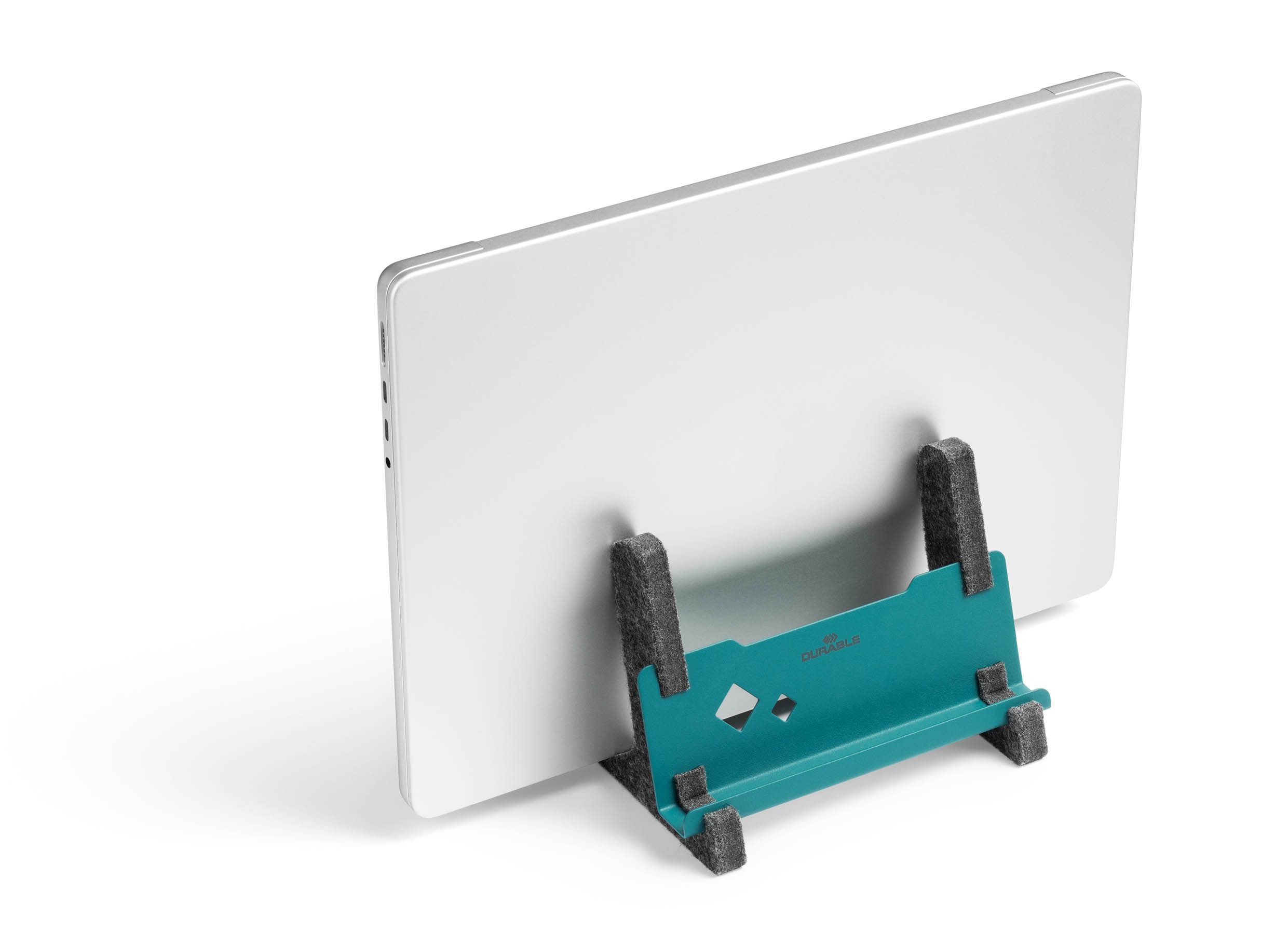 DURABLE Wandhalterung EFFECT, (monitorhalter, monitor, tischhalterung, bildschirm halterung, tischhalterung, bildschirm halterung, Durable Laptop Ständer Vertical Effect, aus 60% recyceltem PET-Filz, L)
