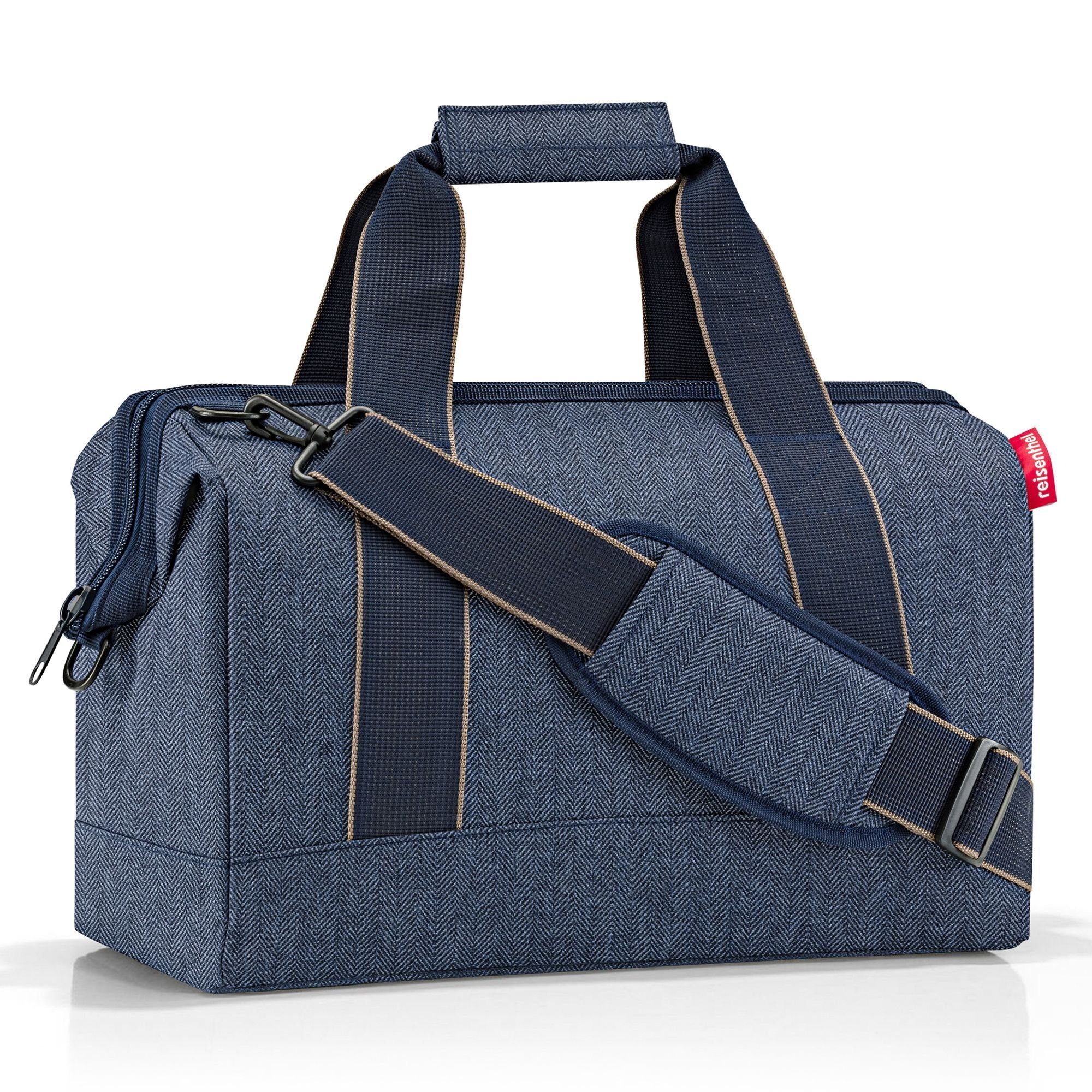 Polyester Weekender dark REISENTHEL® herringbone Travelling, blue