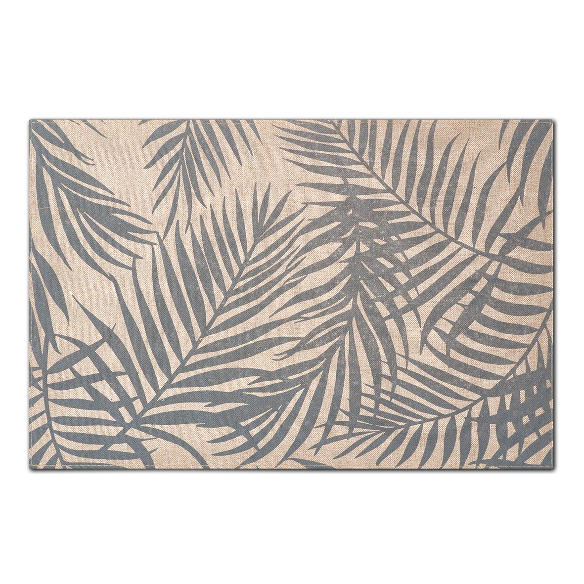 Zeller Present Leine Palme, Polyleinen (1-tlg), Polyleinen, grau, 45 x 30 cm (1 Stück)