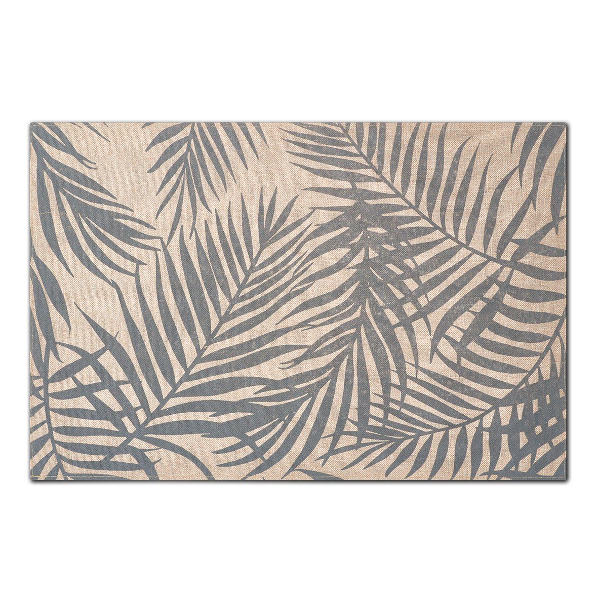 Platzset, Palme, Zeller Present, (1-St), Polyleinen, grau, 45 x 30 cm (1 Stück)