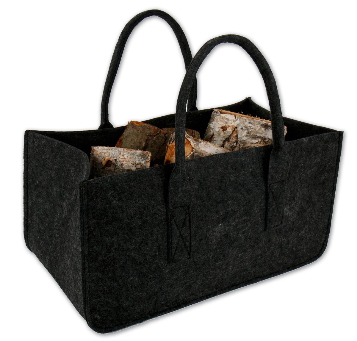 Close Up Freizeittasche Filztasche Kaminholz Anthrazit Tragetasche, Felt Bag