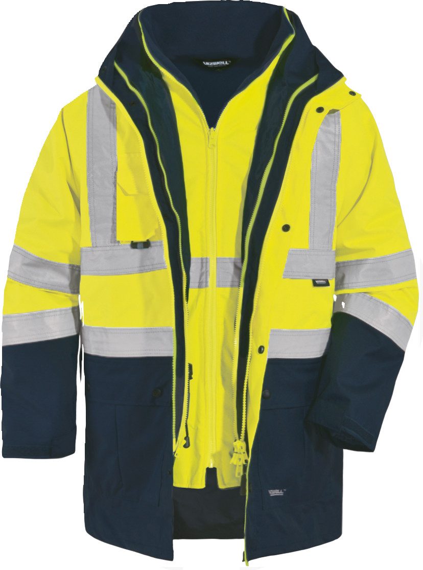 vizwell Funktionsparka 5 in1 Warnschutz Parka Arbeitsjacke Winterjacke mit günstig online kaufen