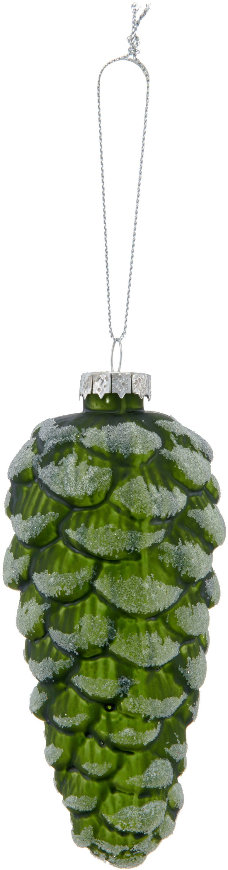 LeGer Home by Lena Gercke Christbaumschmuck Glashänger Zapfen (6-tlg), mit Glitzereffekt
