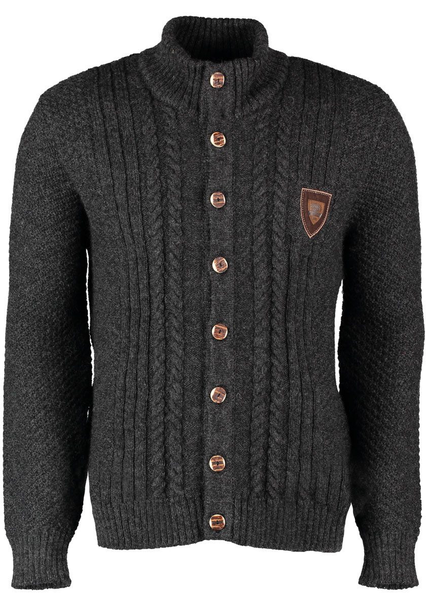 OS Trachten Strickjacke Fenari Rundhalsausschnitt günstig online kaufen