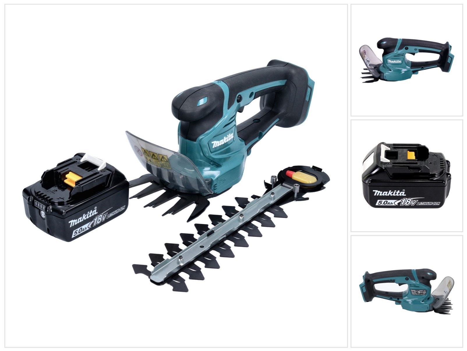 Makita Akku-Grasschere DUM 111 T1X Strauchschere 18 V + 1x Akku 5,0 Ah - ohne Ladegerät