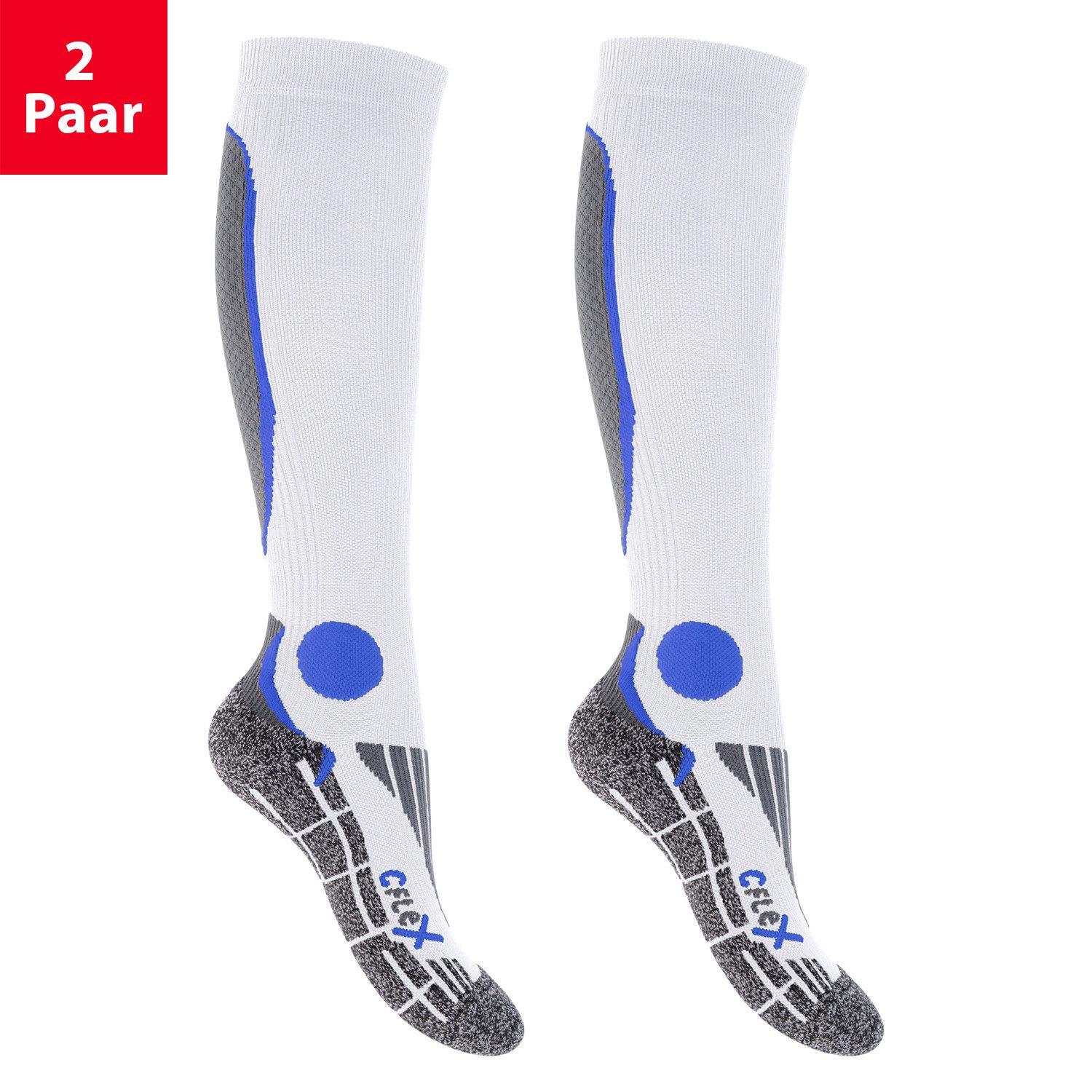 CFLEX Спортивные носки Herren & Damen Running Kompressions Sport Kniestrümpfe (2 Paar)