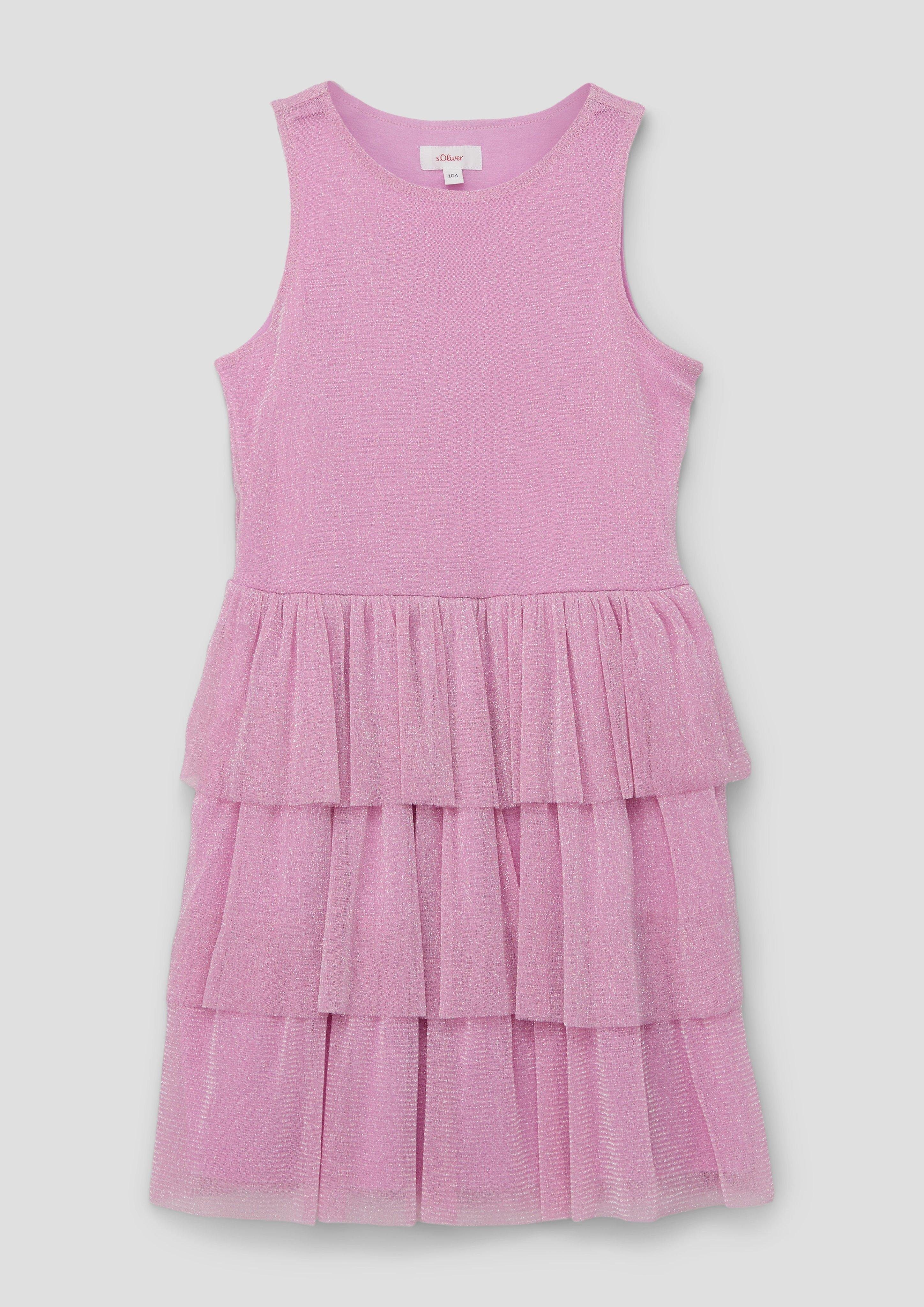 Mehrlagiges Kleid zartem aus Minikleid Mesh Layering s.Oliver