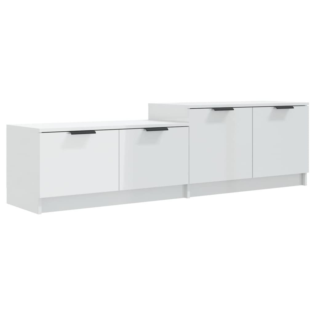 Hochglanz-Weiß Lowboard TV-Schrank TV-Schrank Holzwerkstoff vidaXL cm 158,5x36x45 Fernse