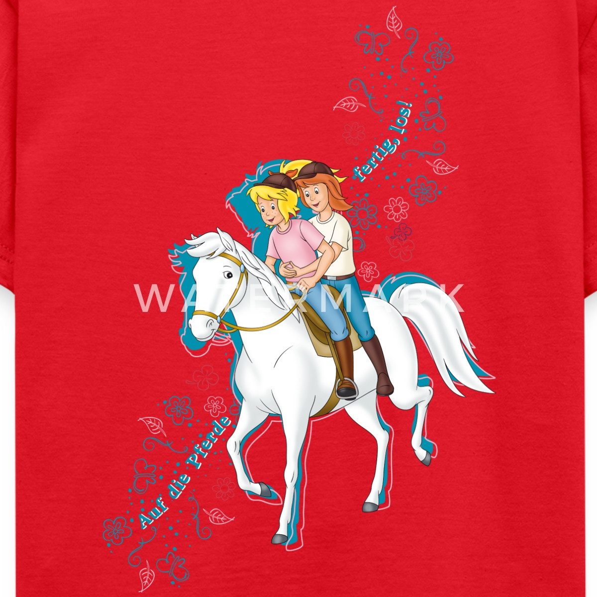 Spreadshirt T-Shirt Bibi Und Tina Auf Die Pferde Fertig Los Kinder T-Shirt (1-tlg)