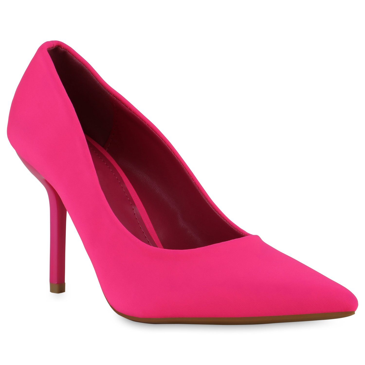 Neon Pink Schuhe Bequeme Pumps VAN HILL 839349