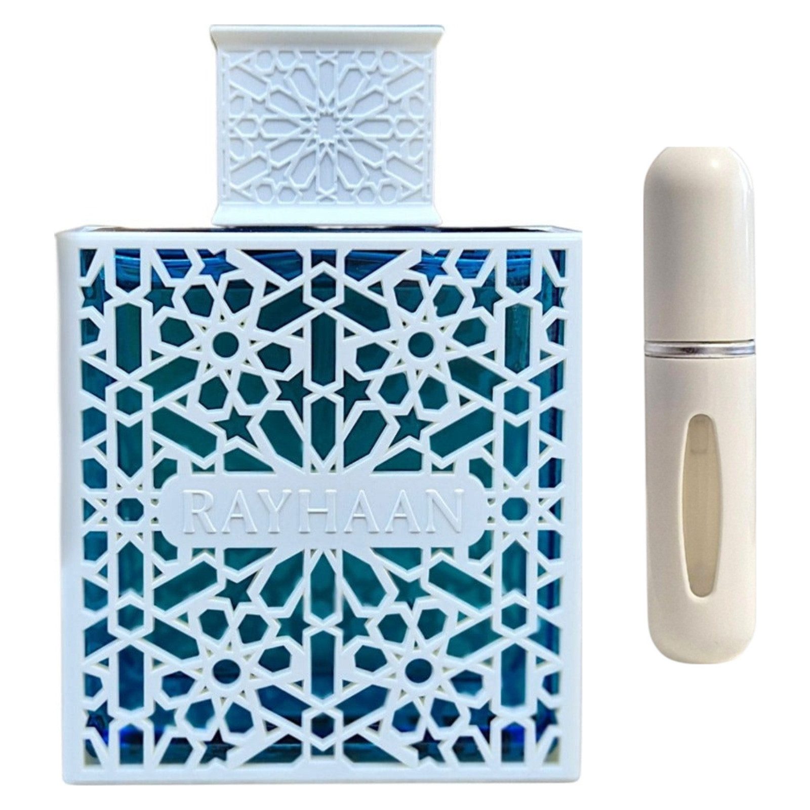 Rayhaan Duft-Set Azul EDP 100 ml + Parfümzerstäuber (leer)