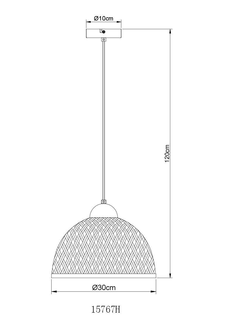 COLLY (DH Lighting Hängeleuchte, GLOBO cm Hängeleuchte DH cm) 30x120 LEUCHTEN GLOBO schwarz 30x120 Hängeleuchte