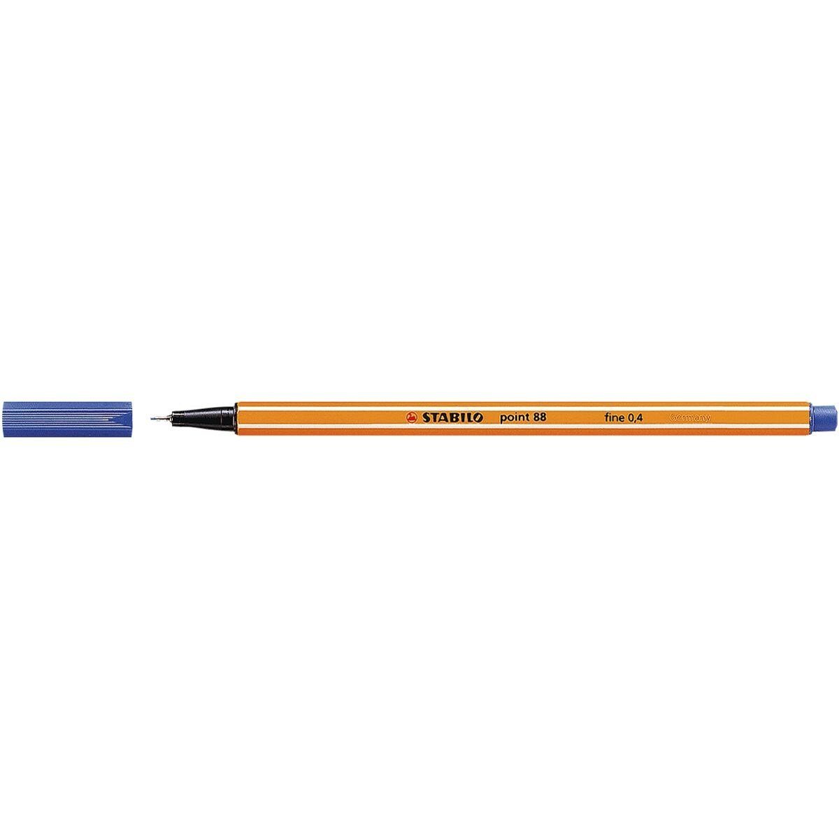 STABILO Fineliner point 88®, (1-tlg), mit wasserbasierter Tinte ohne Metallanteile blau