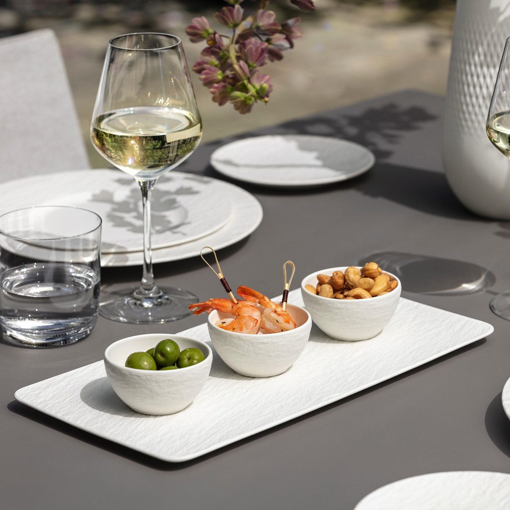 Villeroy & Boch Dipschale Manufacture DipSet, Porzellan, (Set, 4-tlg), Premium Porcelain, mikrow.- & spülm.sicher, Made in Germany