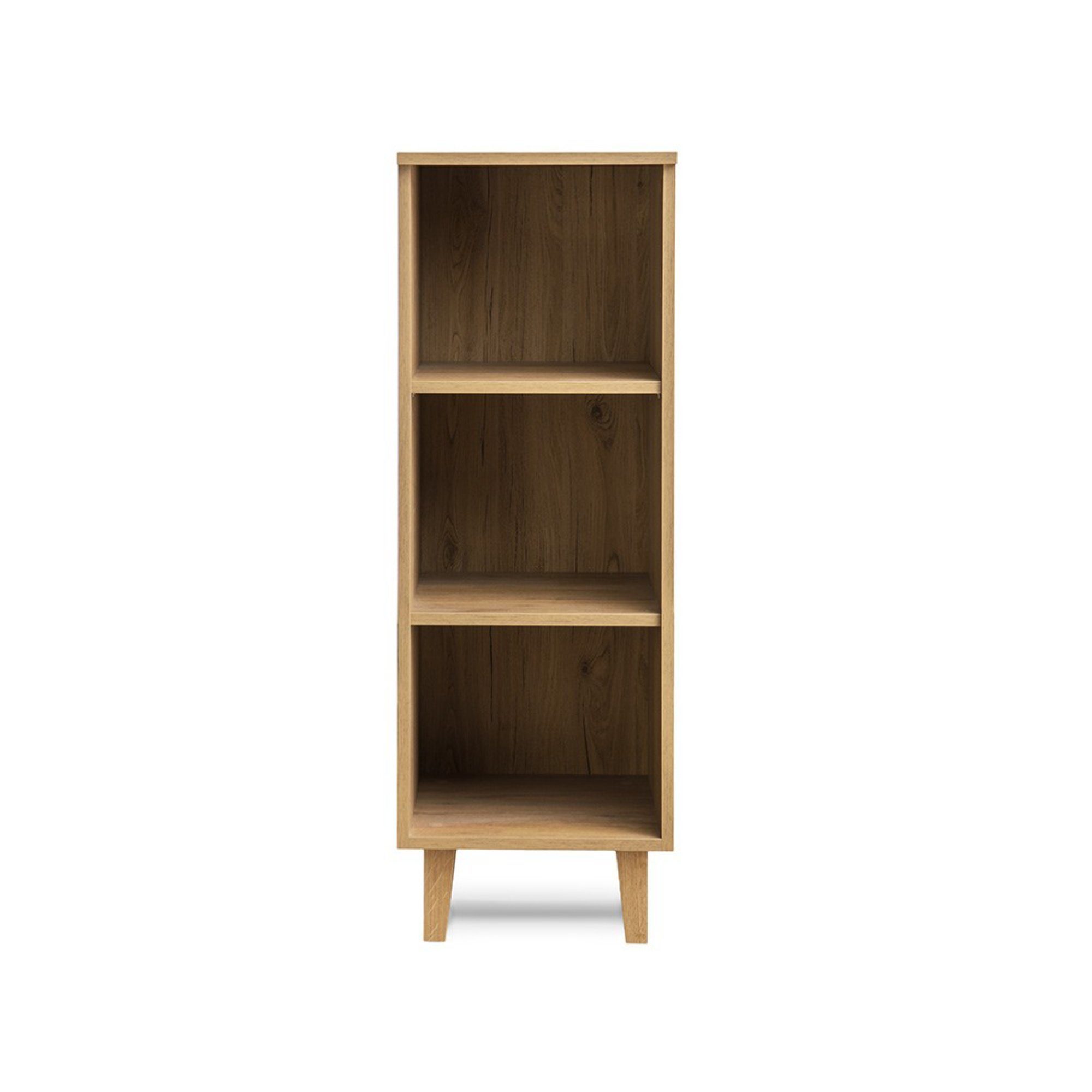 KONSIMO® Bücherregal FRISK Holz Standregale Aktenregal, 2 Einlegeböden, Beine aus Buchenholz, 18 mm Brett