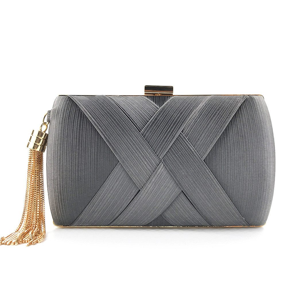 Coonoor Abendtasche Abendtasche mit Fransen-Anhänger, Hochzeits-Handtasche, Party-Umhängetasche, Damen-Clutch