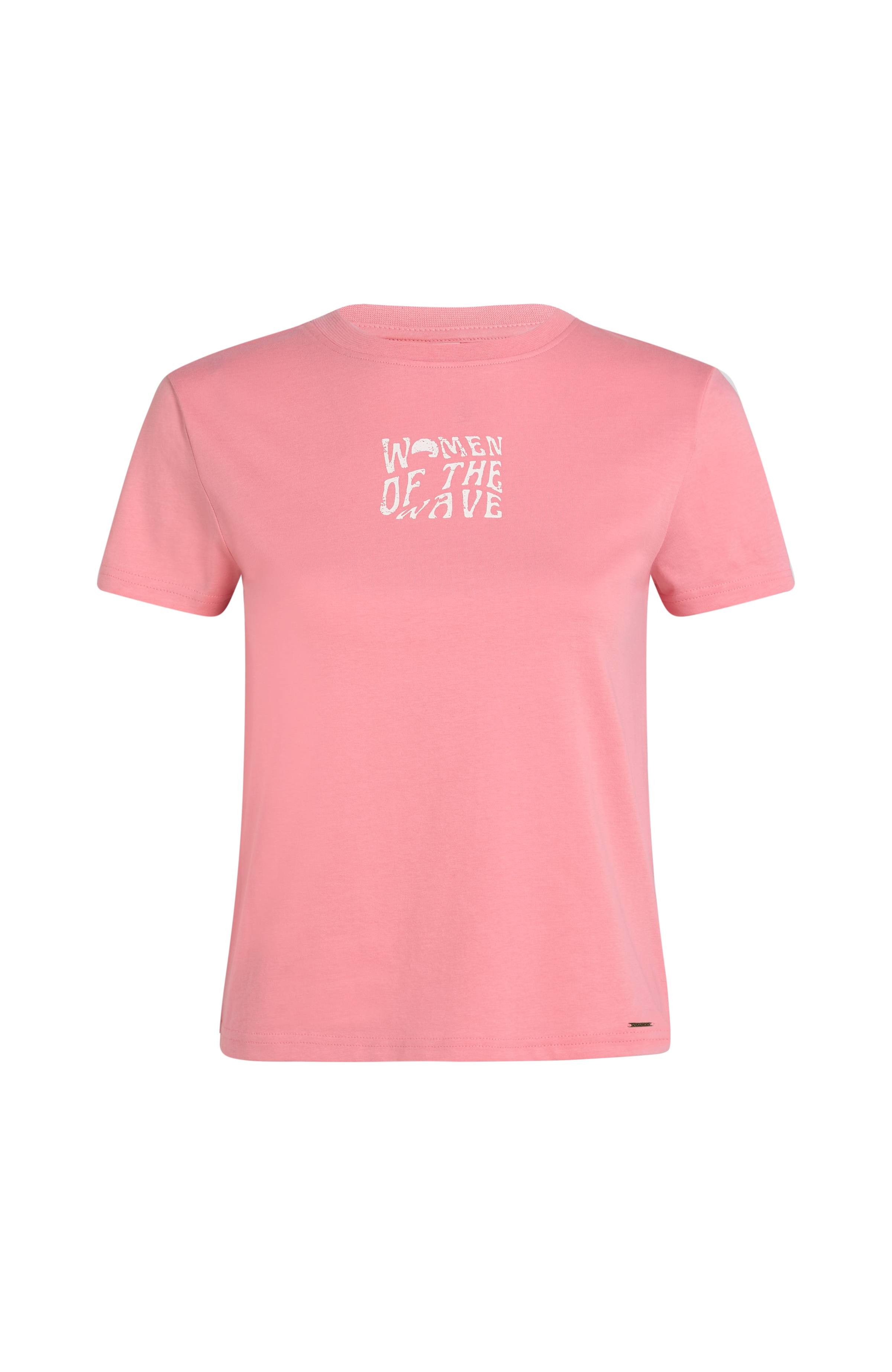 O'Neill T-Shirt WOW T-SHIRT leicht verkürzter Cropped-Schnitt, mit Prints auf Brust und Rücken