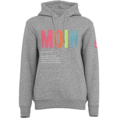 Zwillingsherz Sweatshirt mit Kapuze, Frontprint, Neondetail