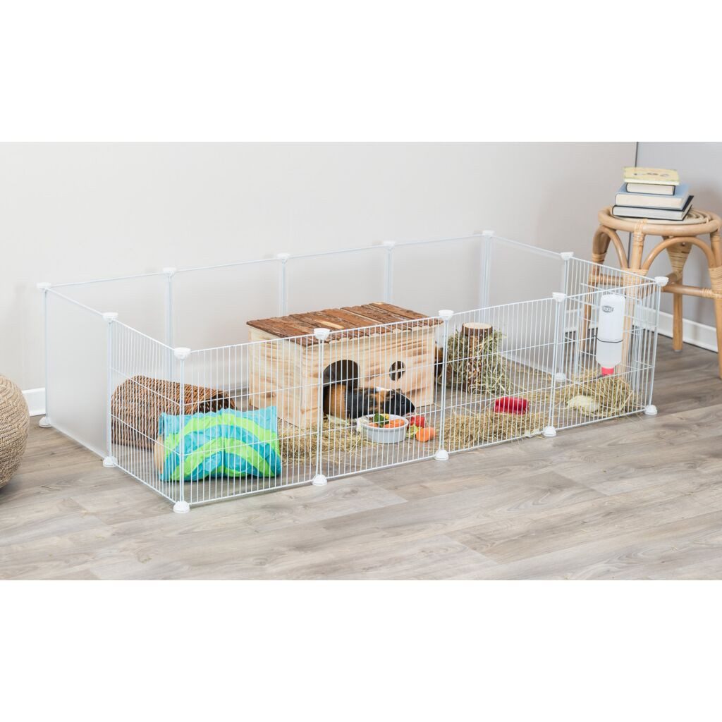 TRIXIE Freigehege Indoor Freilaufgehege - weiß - 140 × 35 × 70 cm