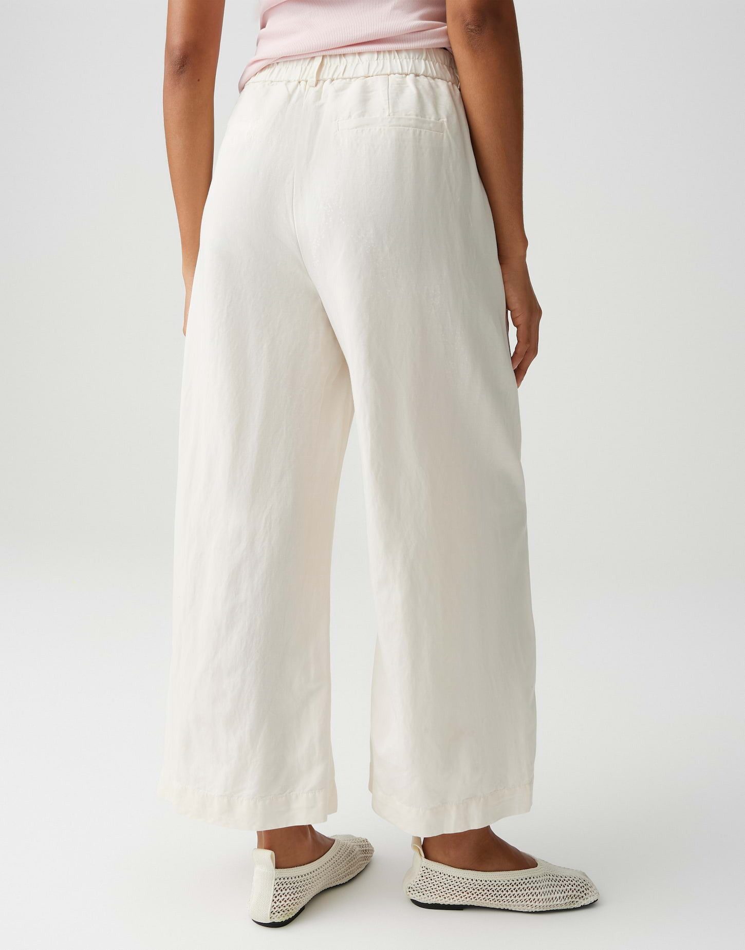 OPUS Culotte MAIGA FLOW aus nachhaltigem Viskose Leinen Mix Paspeltaschen vorne, pflegeleicht, natürlicher Griff, Casual