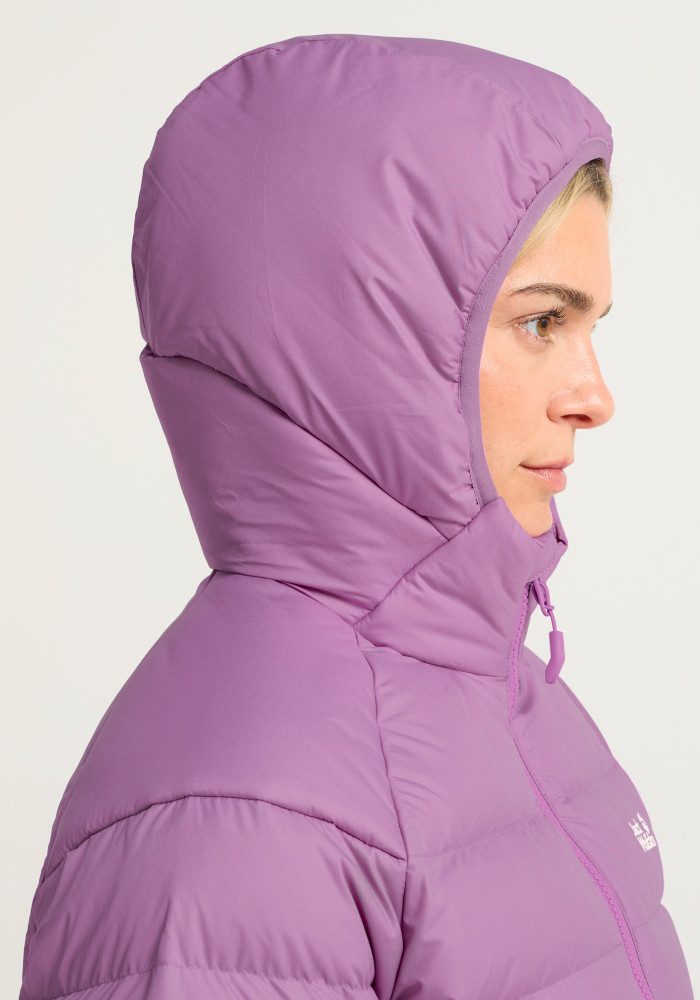 Jack Wolfskin Daunenjacke WILD PASS DOWN HOODY W RDS mit Kapuze, warm gefüttert, wind- und wasserabweisend, leicht – Bild 4 von 5