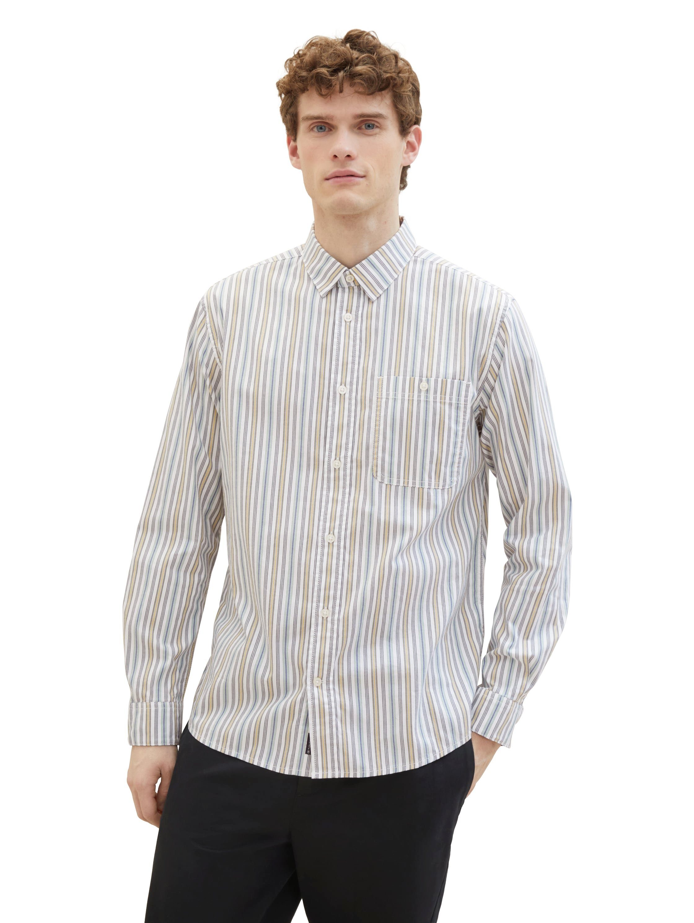 TOM TAILOR Langarmhemd mit Streifen-Muster