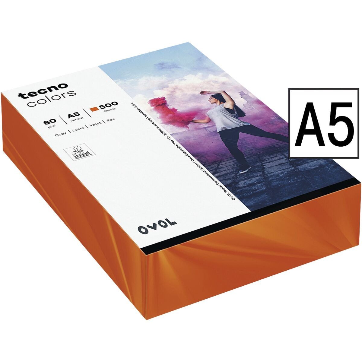 Inapa tecno Druckerpapier Rainbow, Intensivfarben, Format DIN A5, 80 g/m²