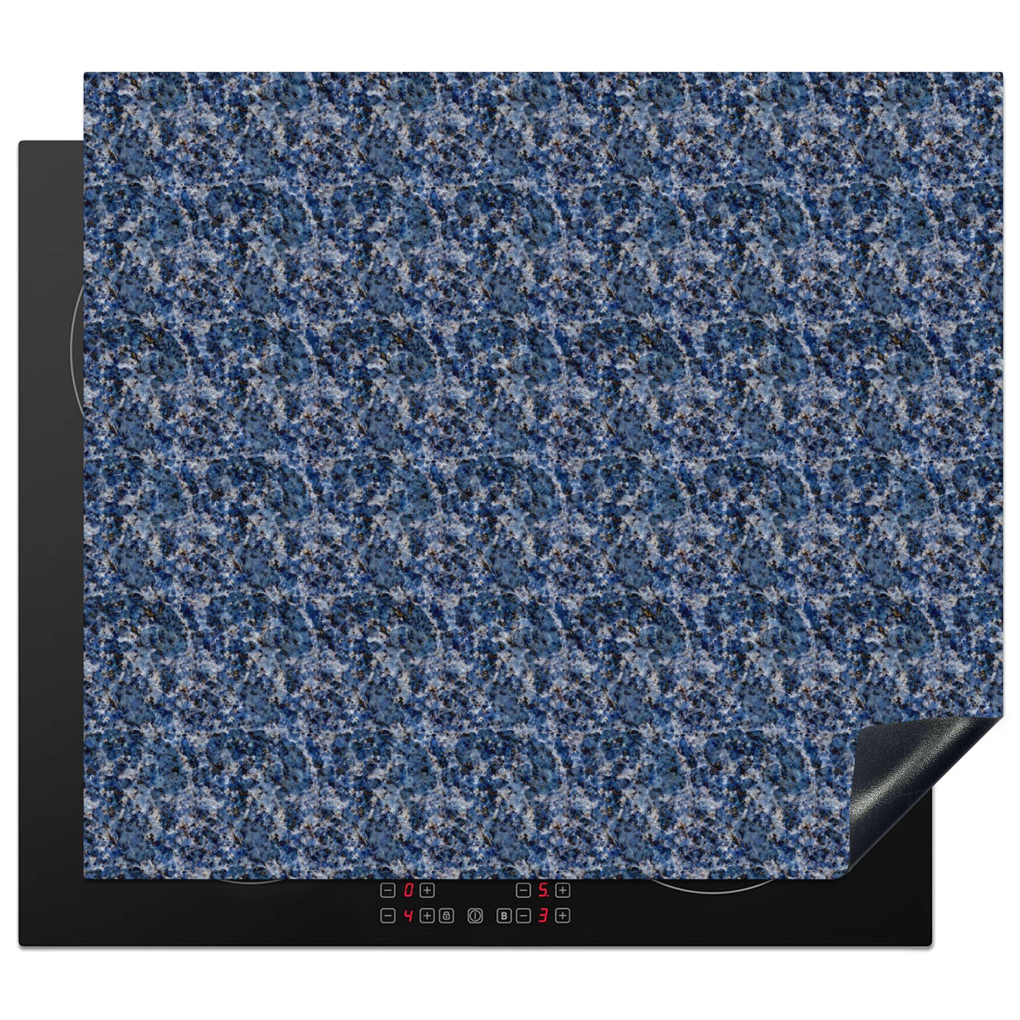 cm, Küchen Textur, Granit Induktionskochfeld Herdblende-/Abdeckplatte Muster Dekoration - für (1 Induktionsherd, - tlg), Vinyl, 58x51 MuchoWow