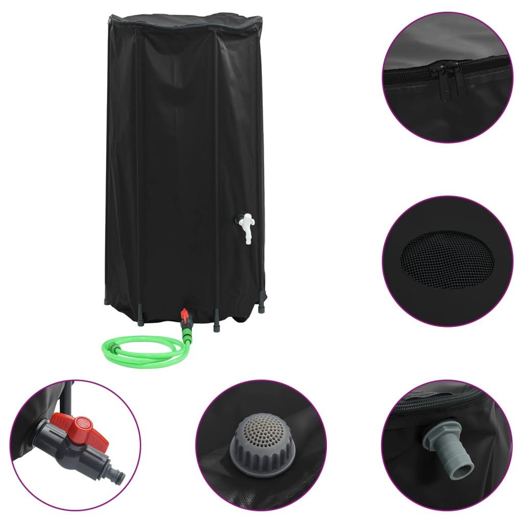 vidaXL Bewässerungssystem Wassertank mit Wasserhahn Faltbar 100 L PVC, (1-tlg)