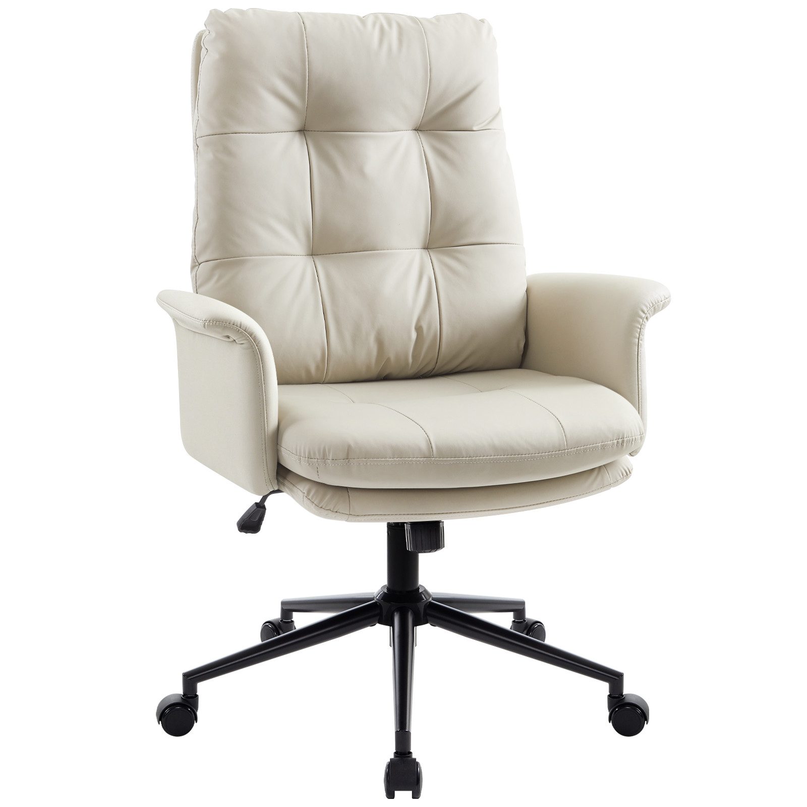 IWMH Chefsessel Ergonomisch Bürostuhl mit hoher Rückenlehne (Kunstleder Gaming Stuhl), Höhenverstellbar Drehstuhl für Arbeitszimmer Homeoffice