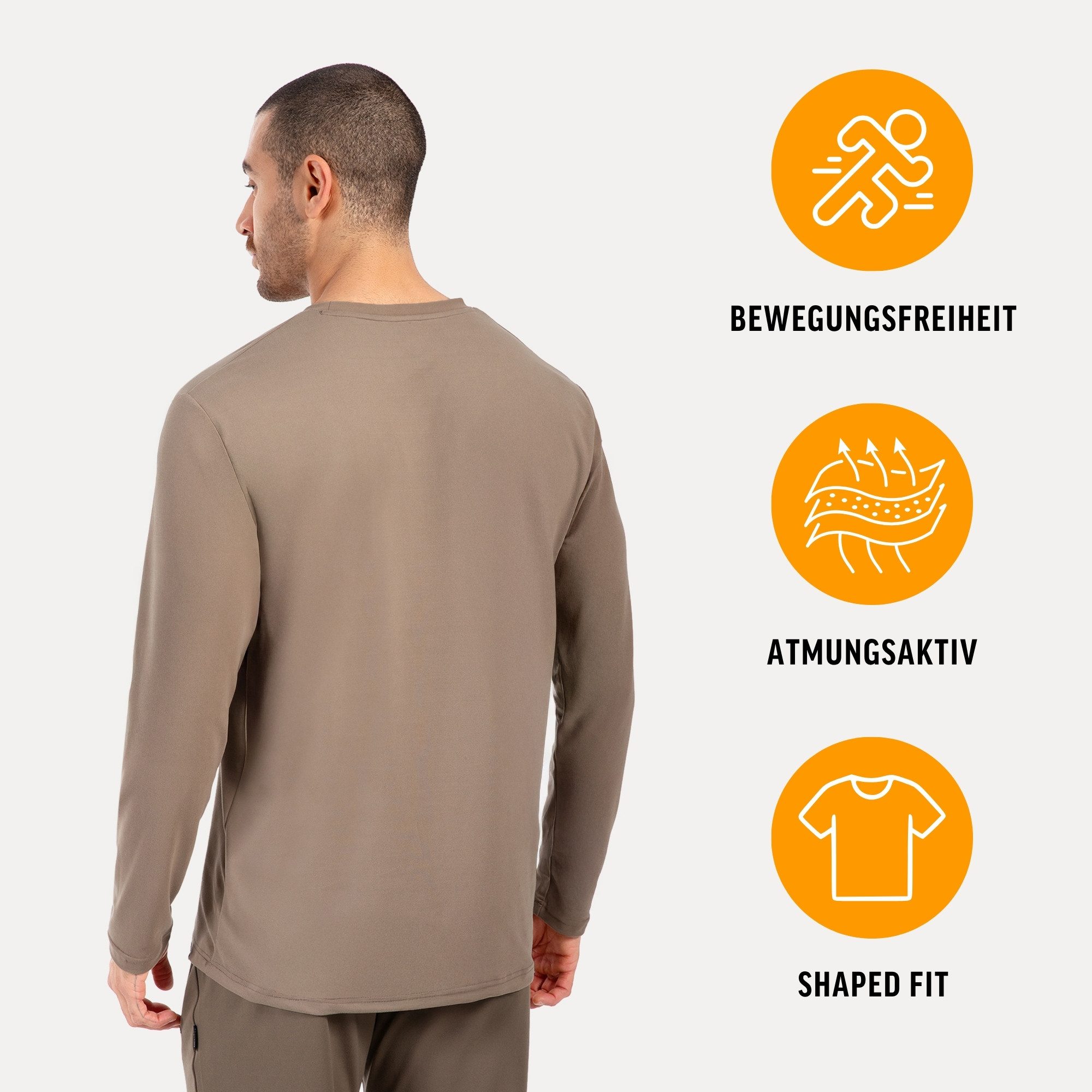 Smilodox Longsleeve Xion, Atmungsaktives Shirt 3D Rubber Print, Hoher Bewegungsfreiheit Minimalistisches Design Langarm Oberteil Sport Freizeit Training