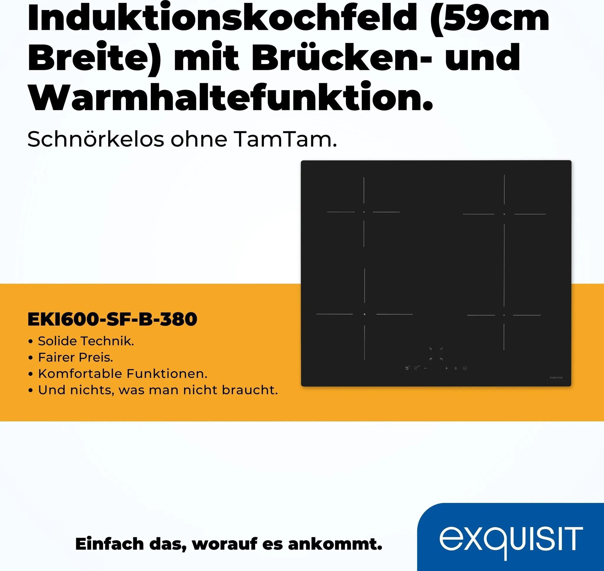 exquisit Induktions-Kochfeld
