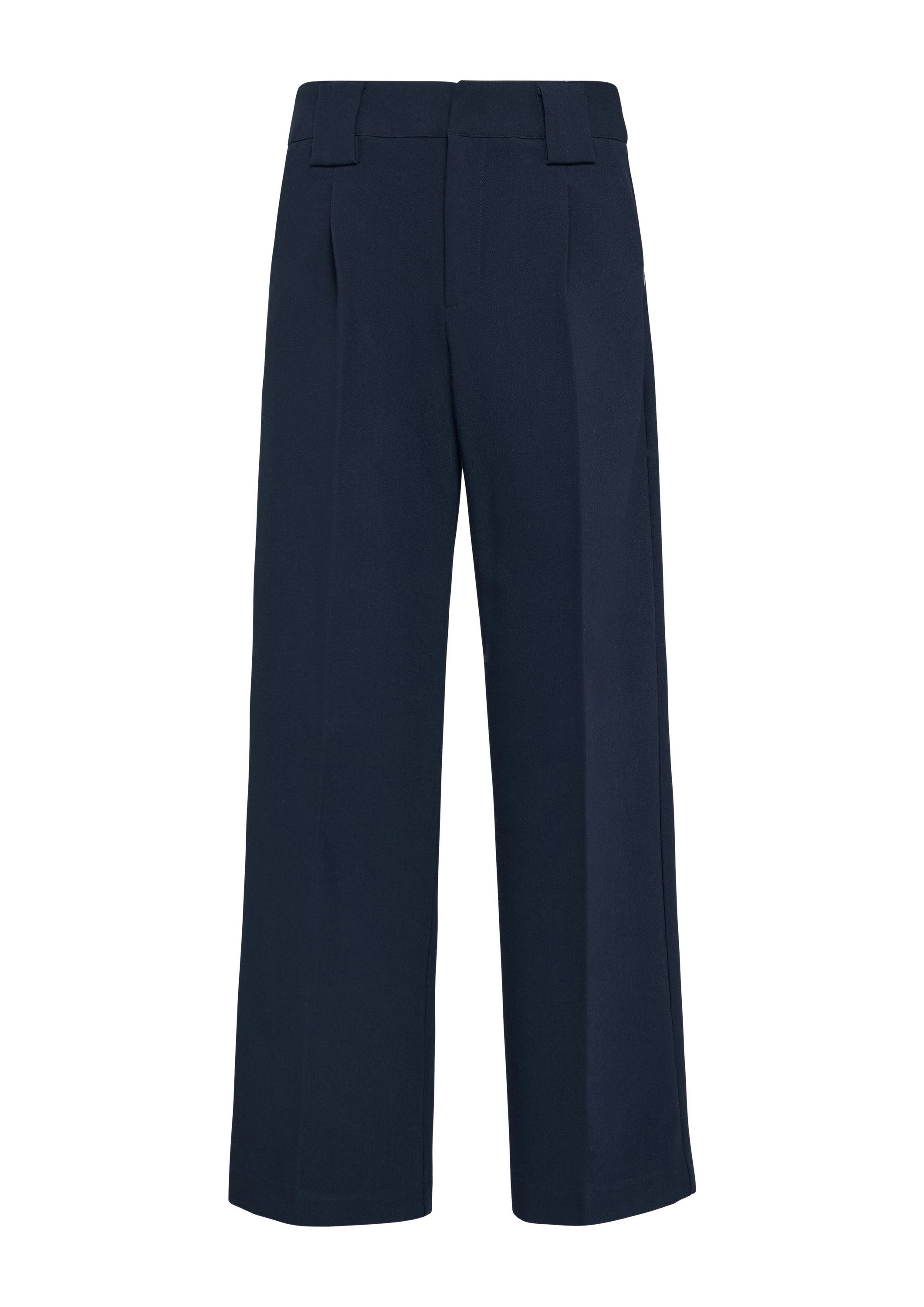 QS Chinos Hose Wide-Leg-Hose mit Bundfalte günstig online kaufen