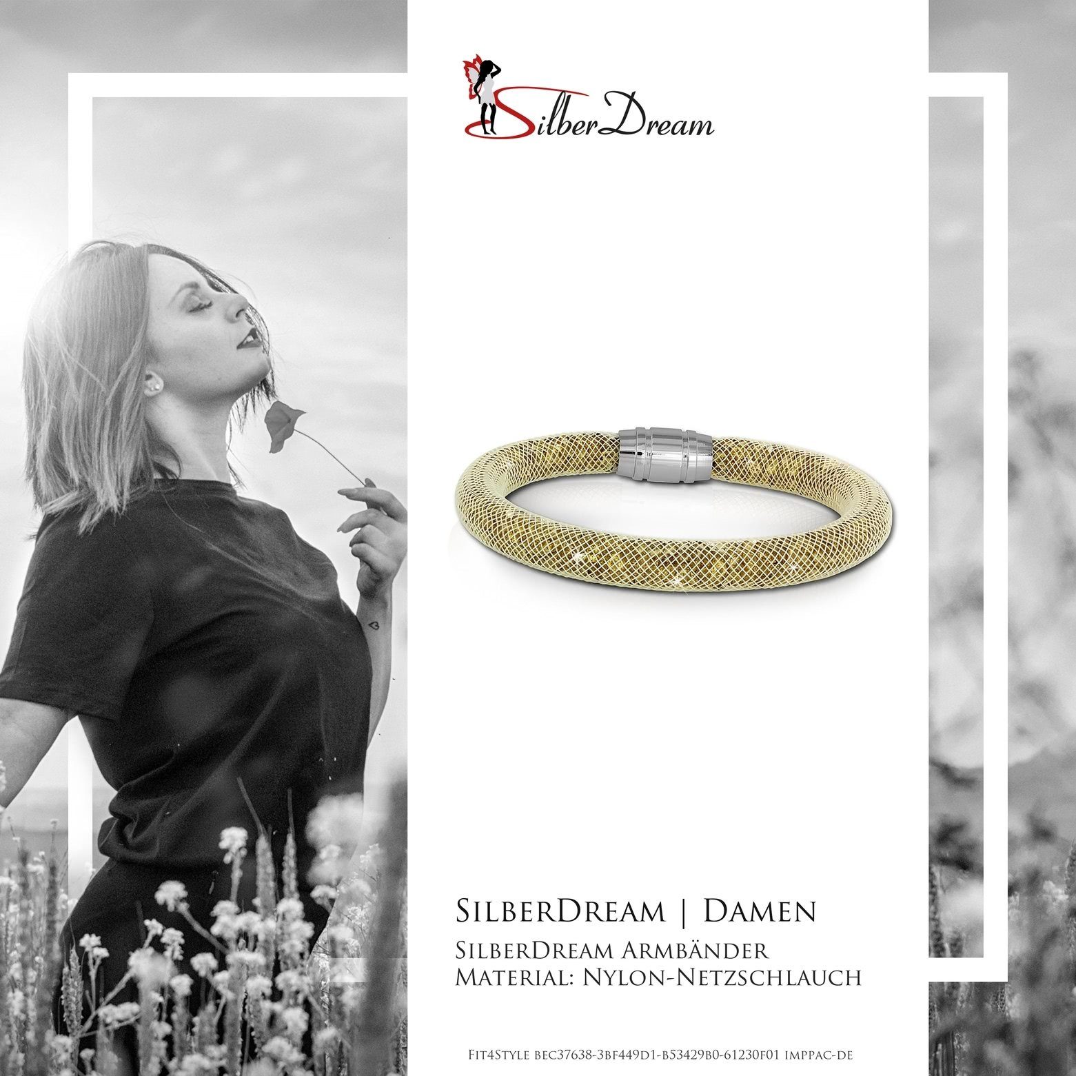 goldfarbene Arm-Schmuck SilberDream Edelstahlarmband Edelstahl-Verschluss, Armband mit SilberDream Damenarmband Farbe: gold, gold (Armband),